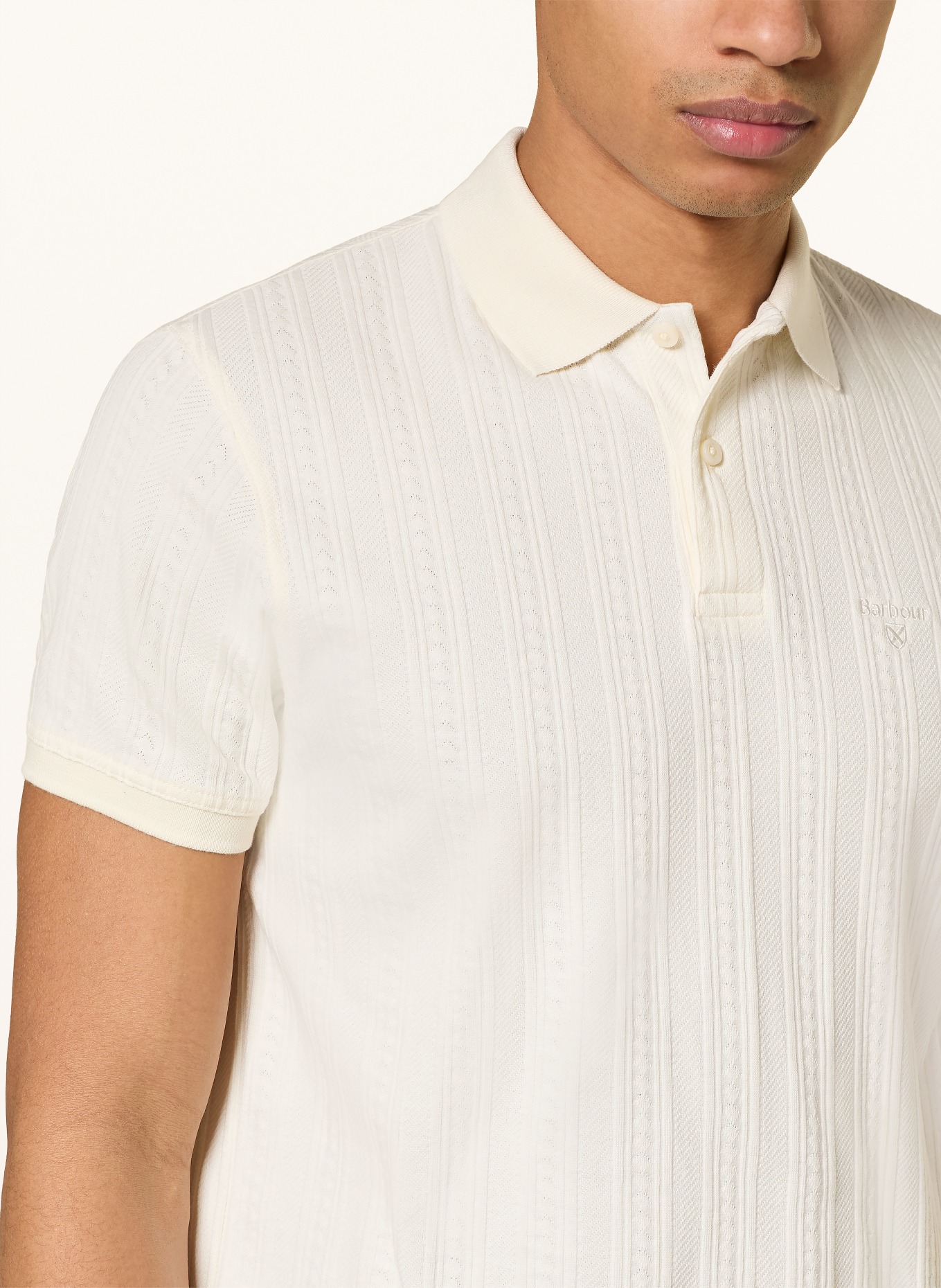 Barbour Jersey-Poloshirt HARWELL: CREME