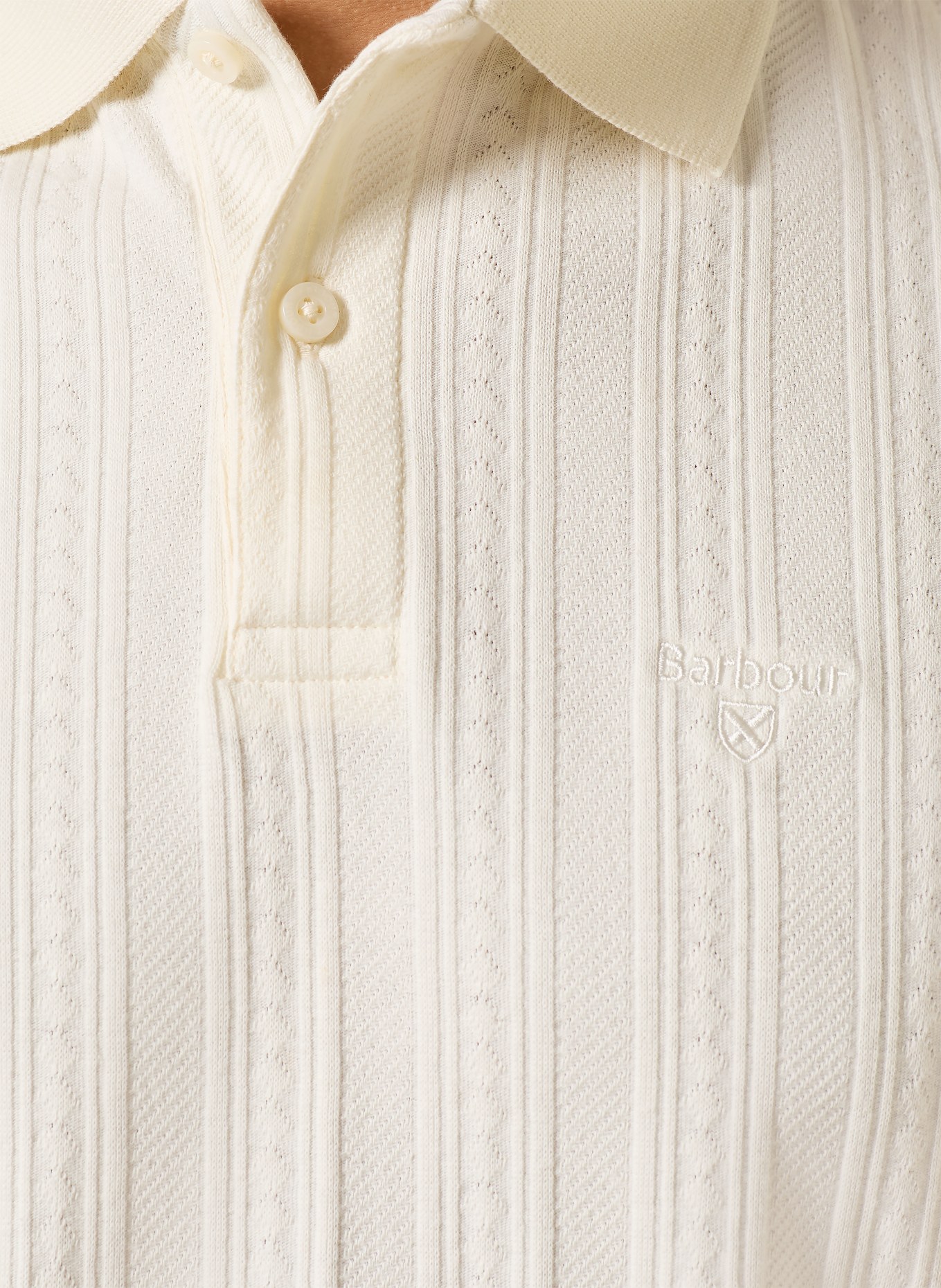 Barbour Jersey-Poloshirt HARWELL: CREME