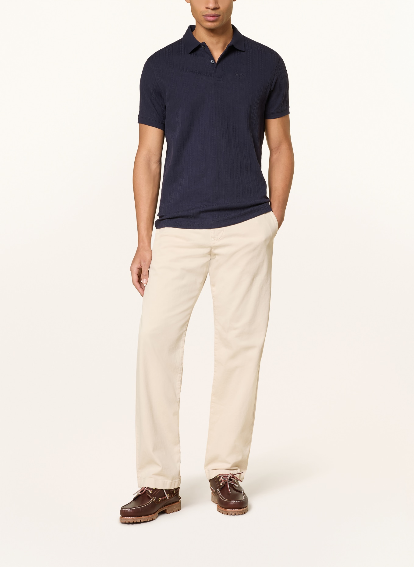 Barbour Jerseyové polo tričko HARWELL: TMAVĚ MODRÁ