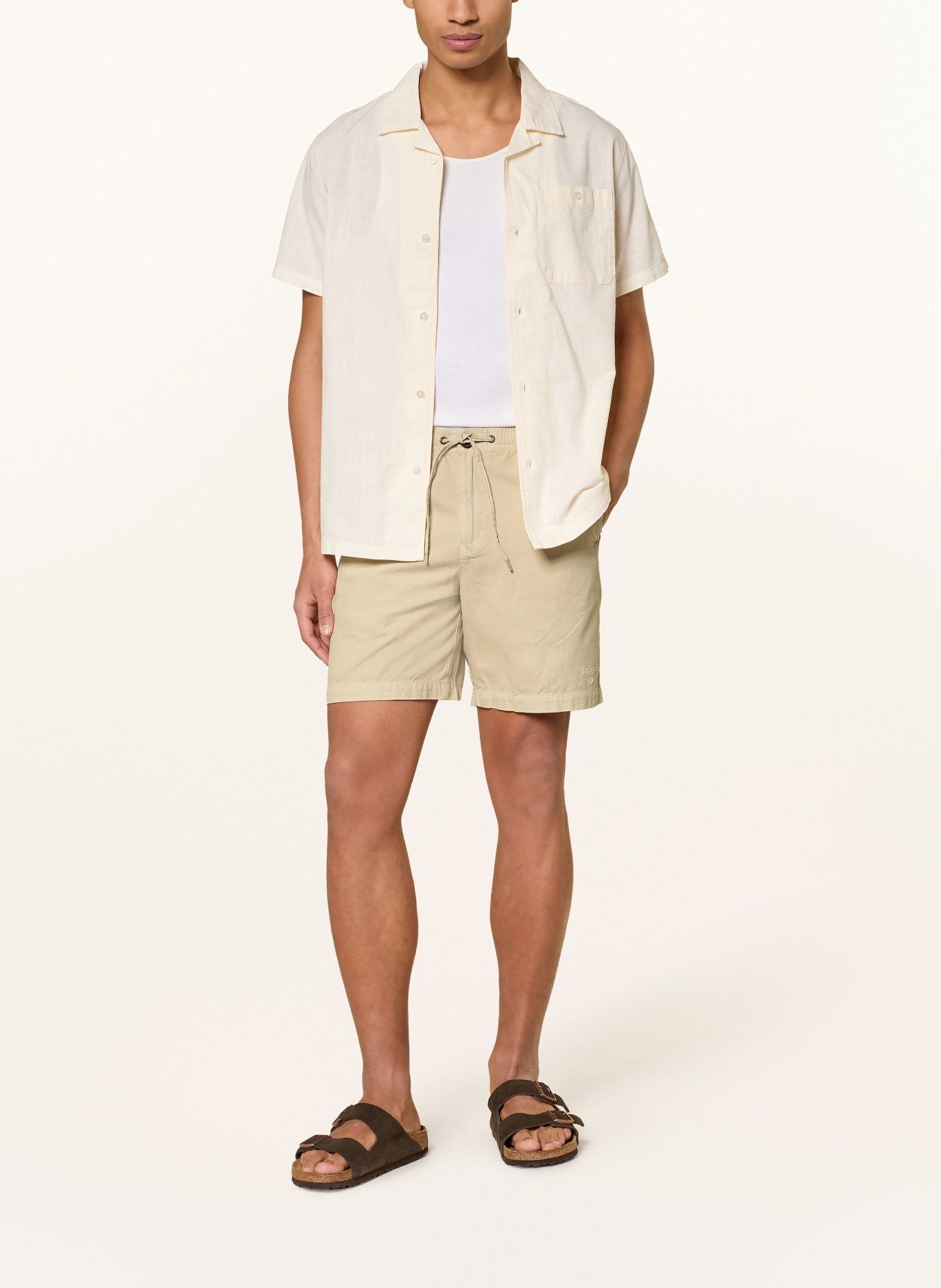 Barbour Shorts OXFORD Relaxed Fit: BEIGE