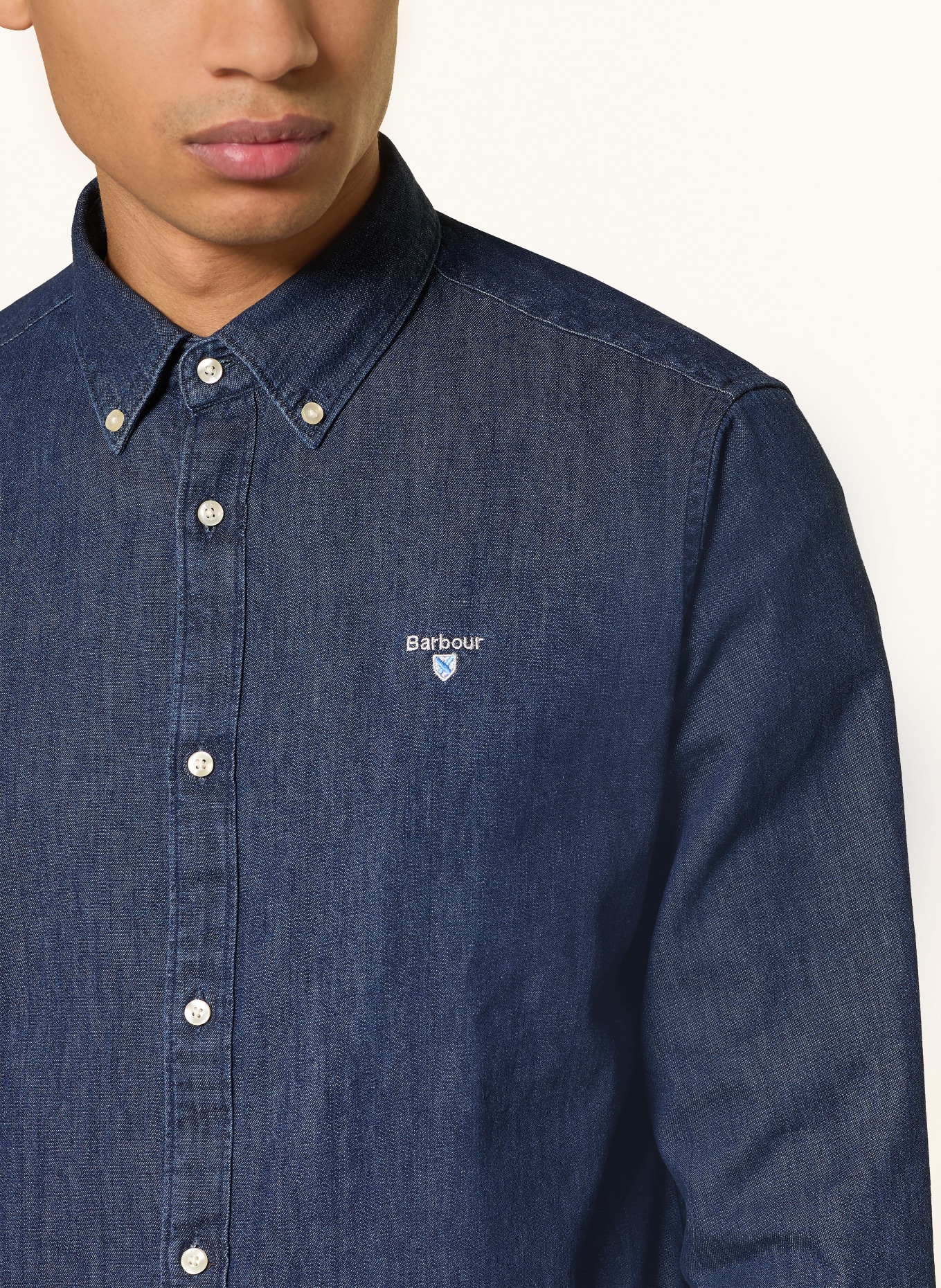 Barbour Jeanshemd CREST Tailored Fit: DUNKELBLAU