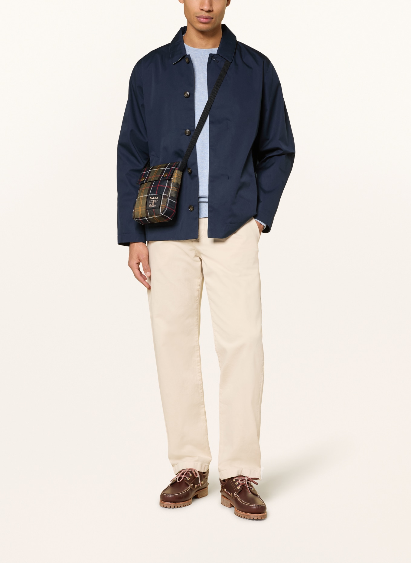 Barbour TORRIDON shoulder bag: OLIVE / DARK BROWN / ORANGE