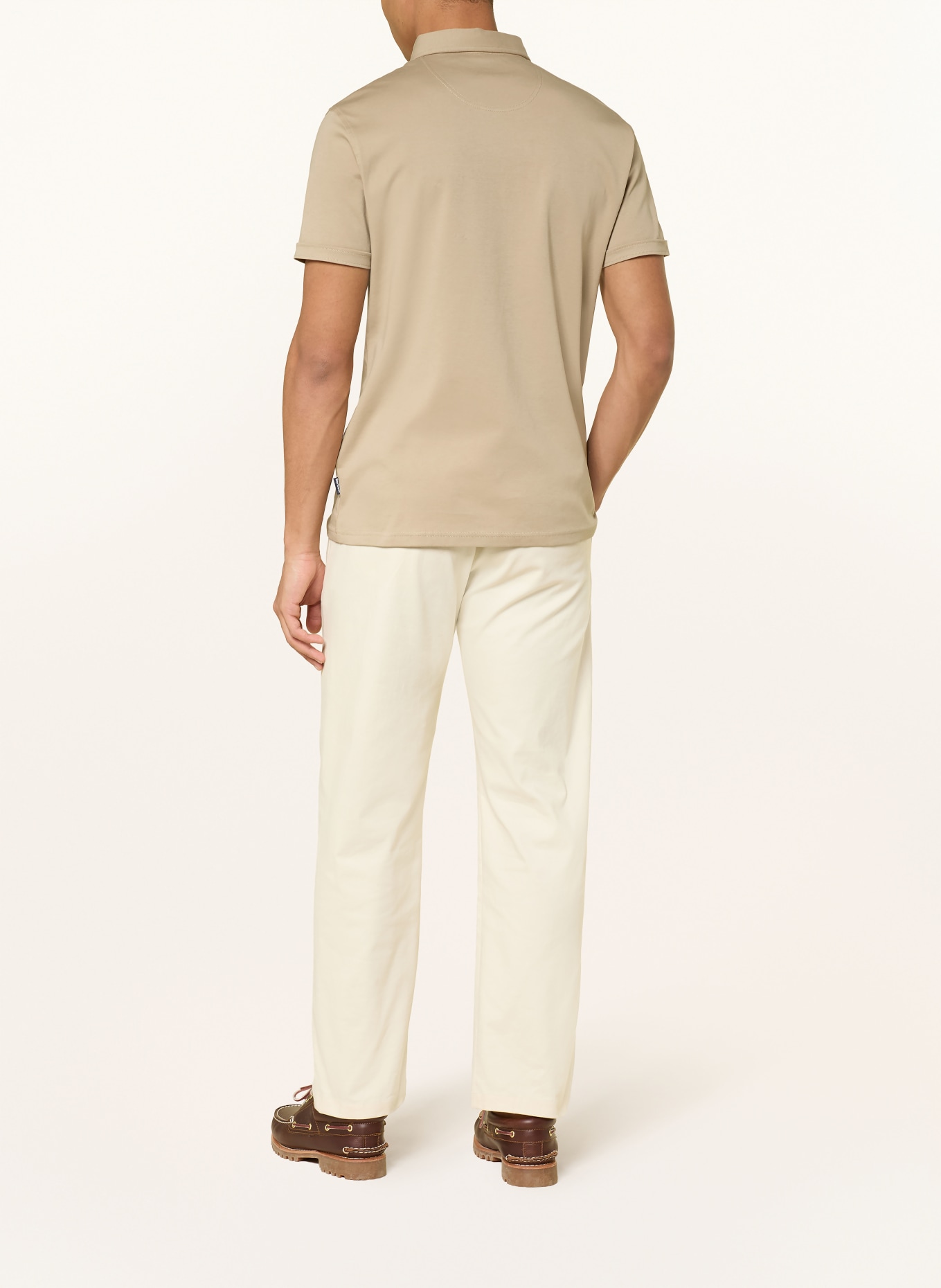 Barbour Jerseyové polo tričko PREM: VELBLOUDÍ / ŠEDÁ / ČERNÁ