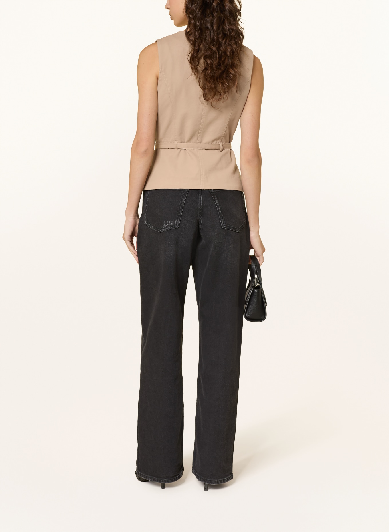 HUGO Sako bez rukávů AHELLA: VELBLOUDÍ