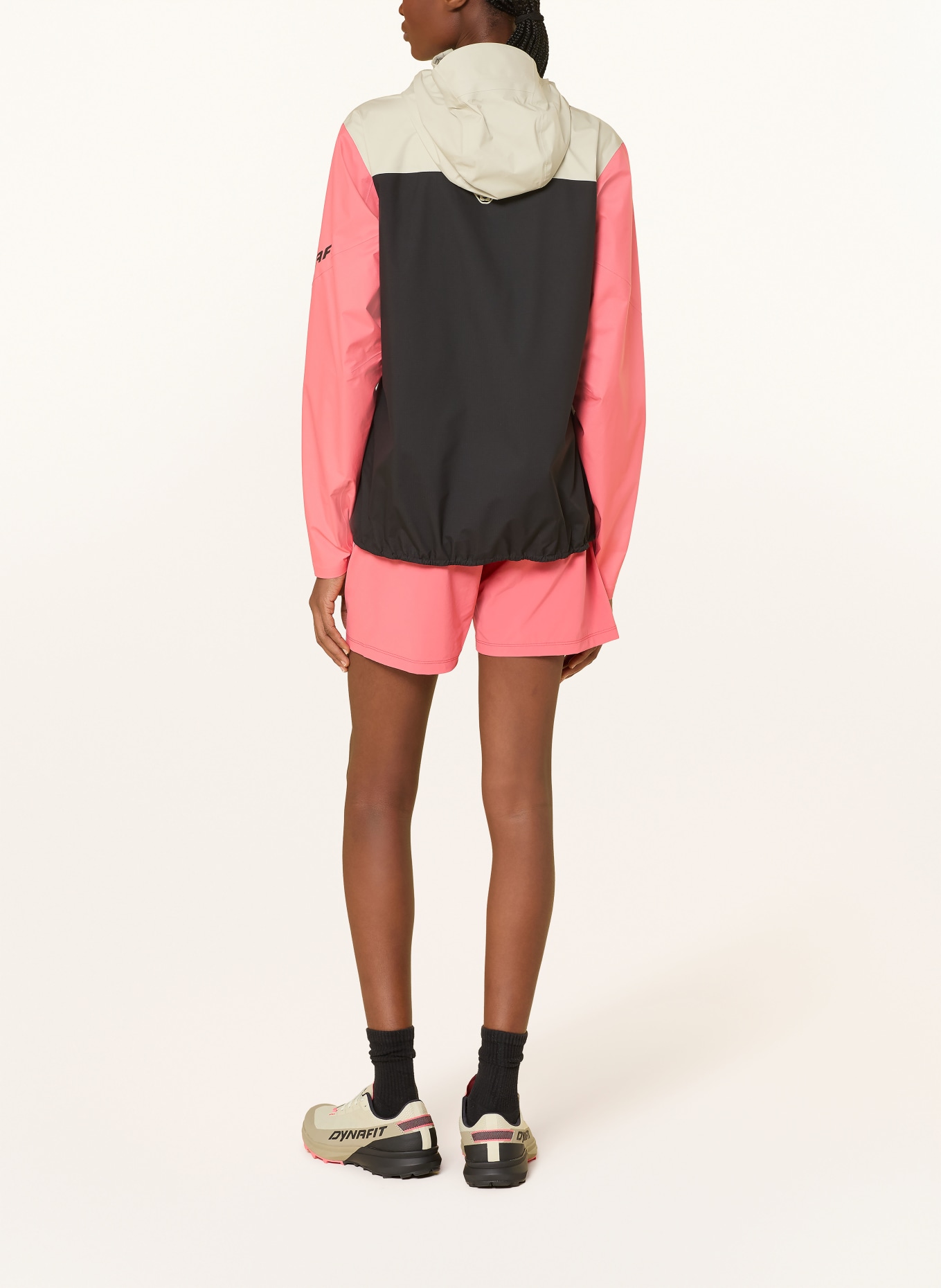 DYNAFIT Trekkingové šortky TRAVERSE HYBRID: SVĚTLE ČERVENÁ / ČERNÁ