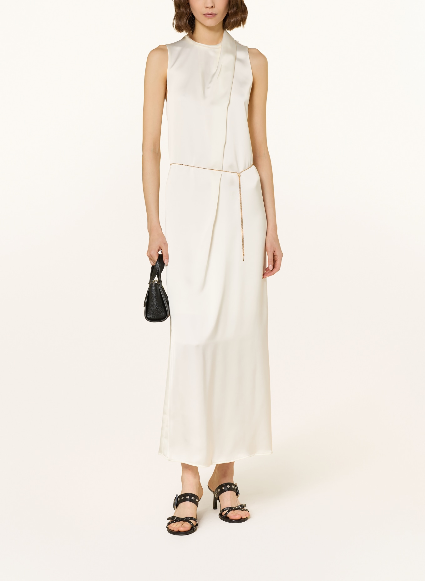 HUGO Satin dress KEWINA: WHITE