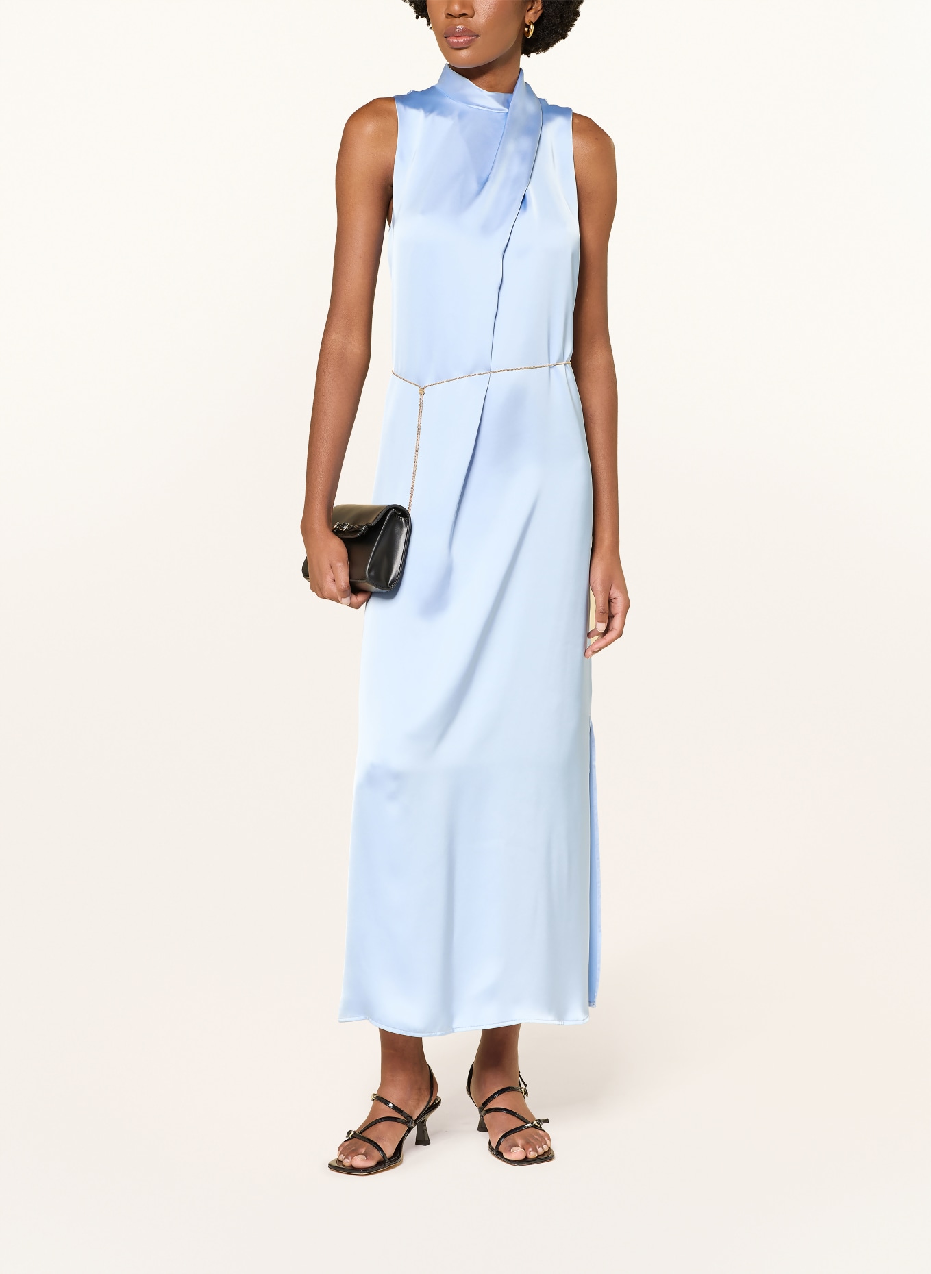 HUGO Satinkleid KEWINA: HELLBLAU