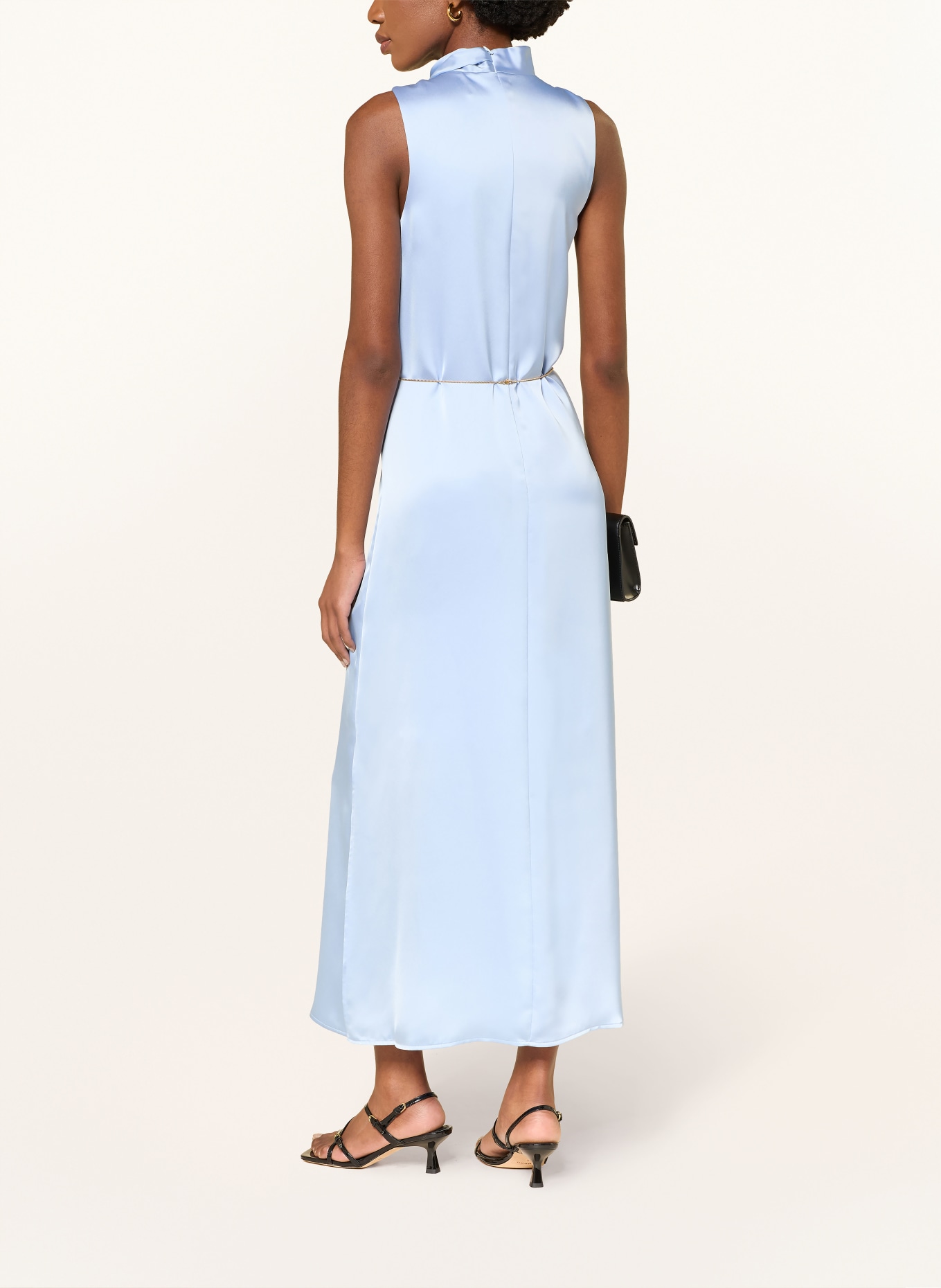 HUGO Satinkleid KEWINA: HELLBLAU