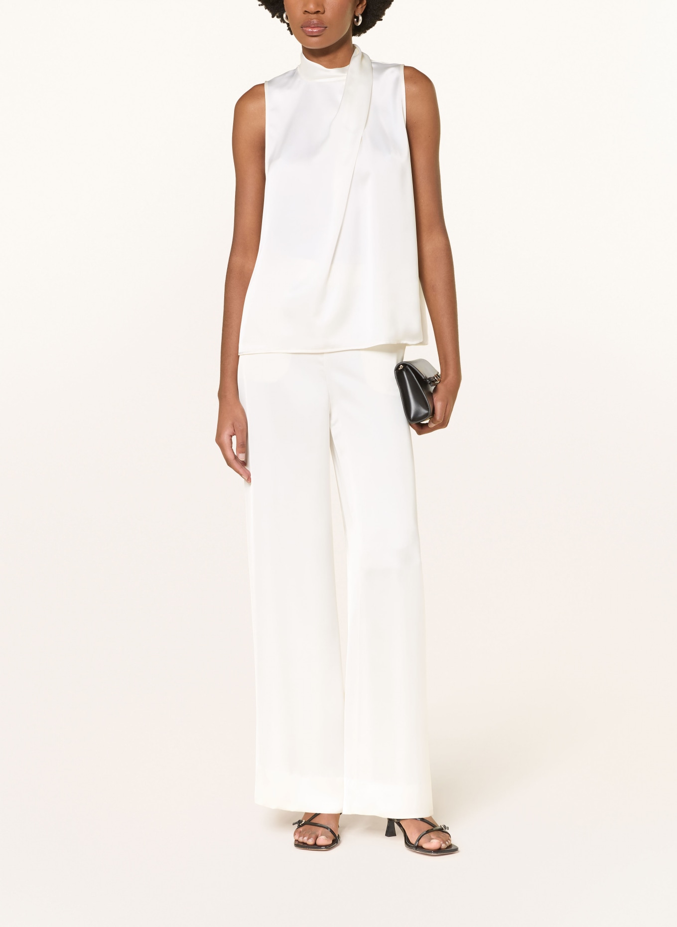 HUGO Spodnie Marlene HASELI: ECRU