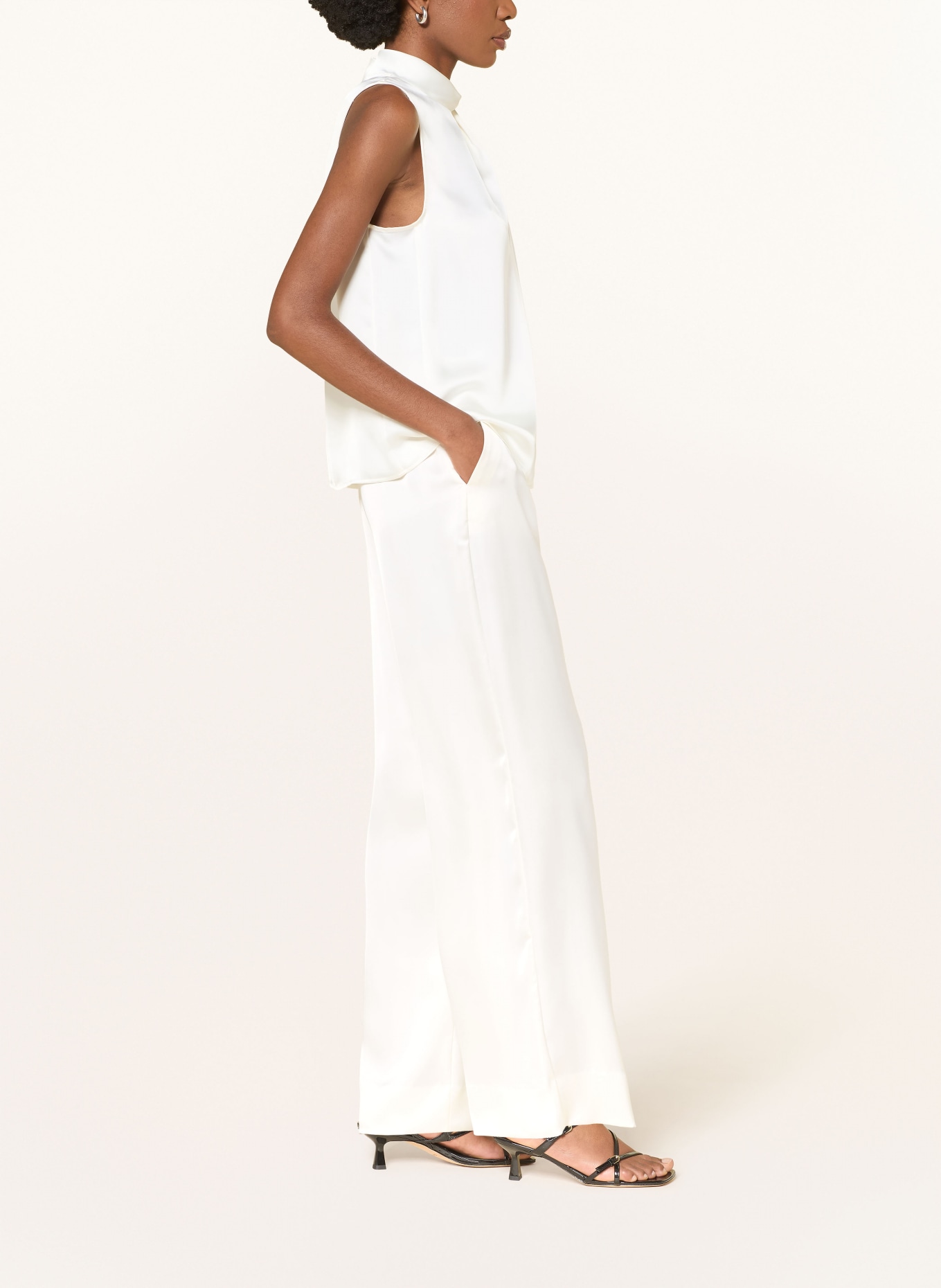 HUGO Spodnie Marlene HASELI: ECRU