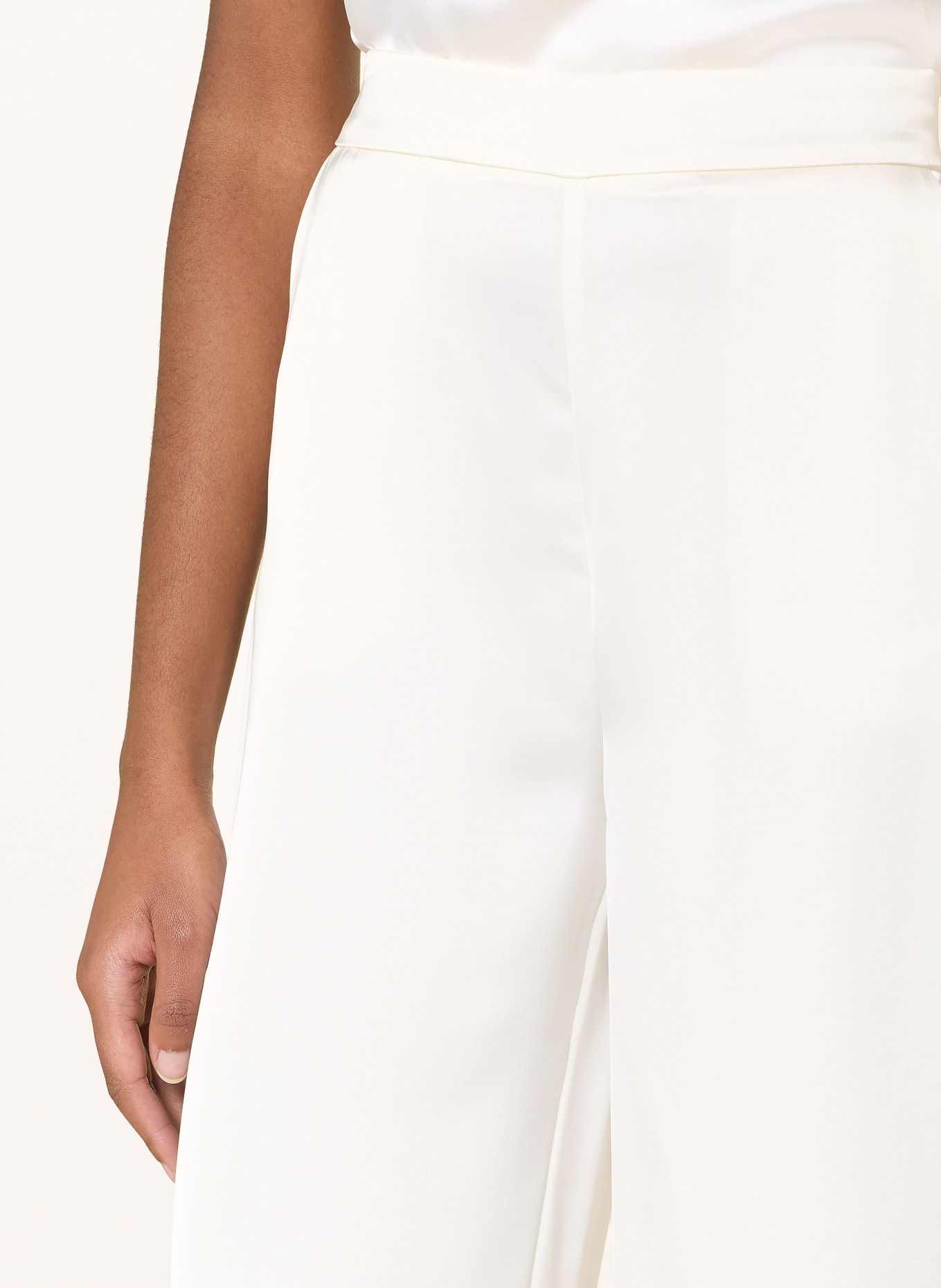 HUGO Spodnie Marlene HASELI: ECRU