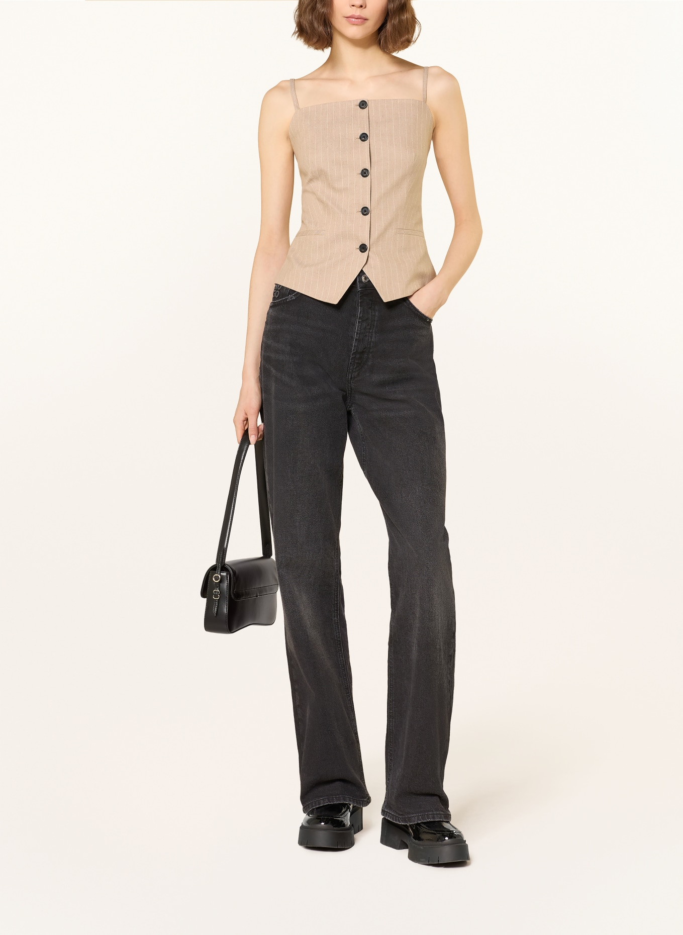 HUGO Blazerweste COPALE: BEIGE / CREME