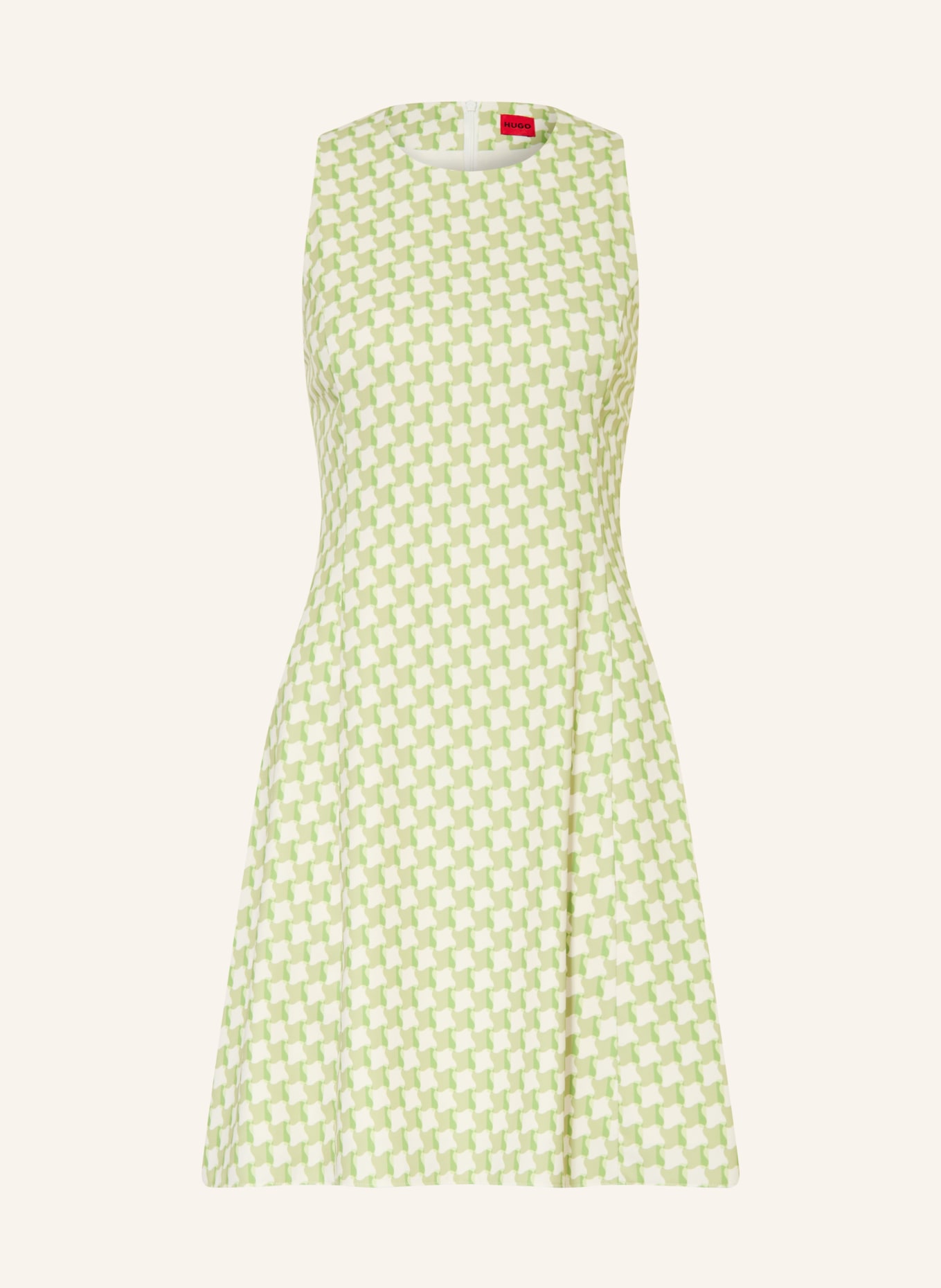 HUGO Šaty KASELI: BÍLÁ / SVĚTLE ZELENÁ