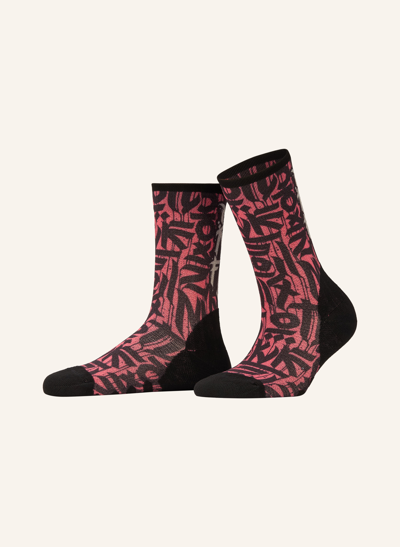 DYNAFIT Laufsocken: PINK / HELLGRAU / SCHWARZ