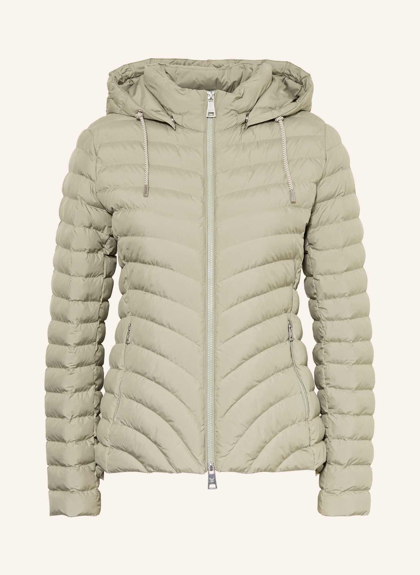 FUCHS SCHMITT Steppjacke mit abnehmbarer Kapuze: HELLGRÜN
