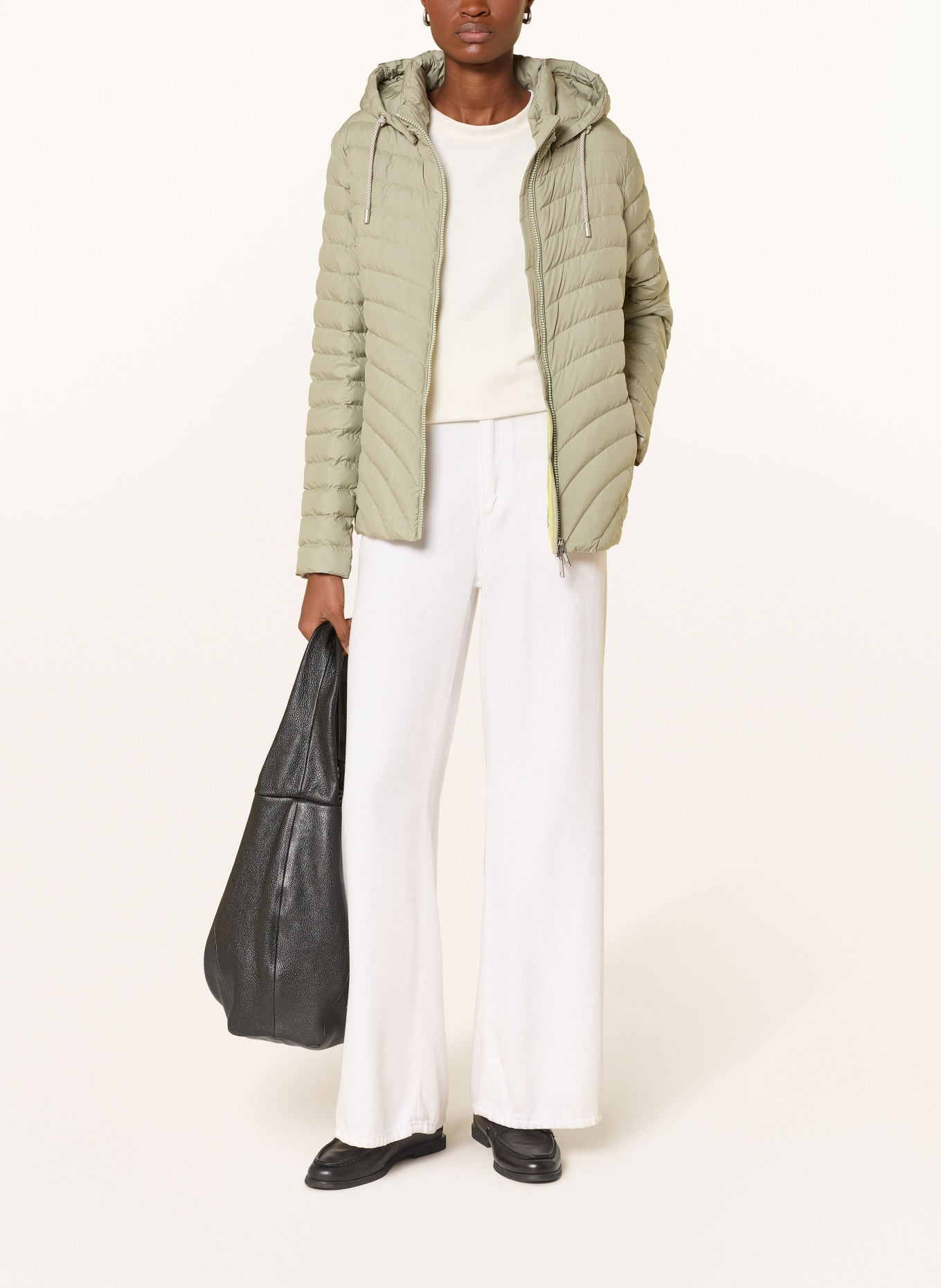 FUCHS SCHMITT Steppjacke mit abnehmbarer Kapuze: HELLGRÜN