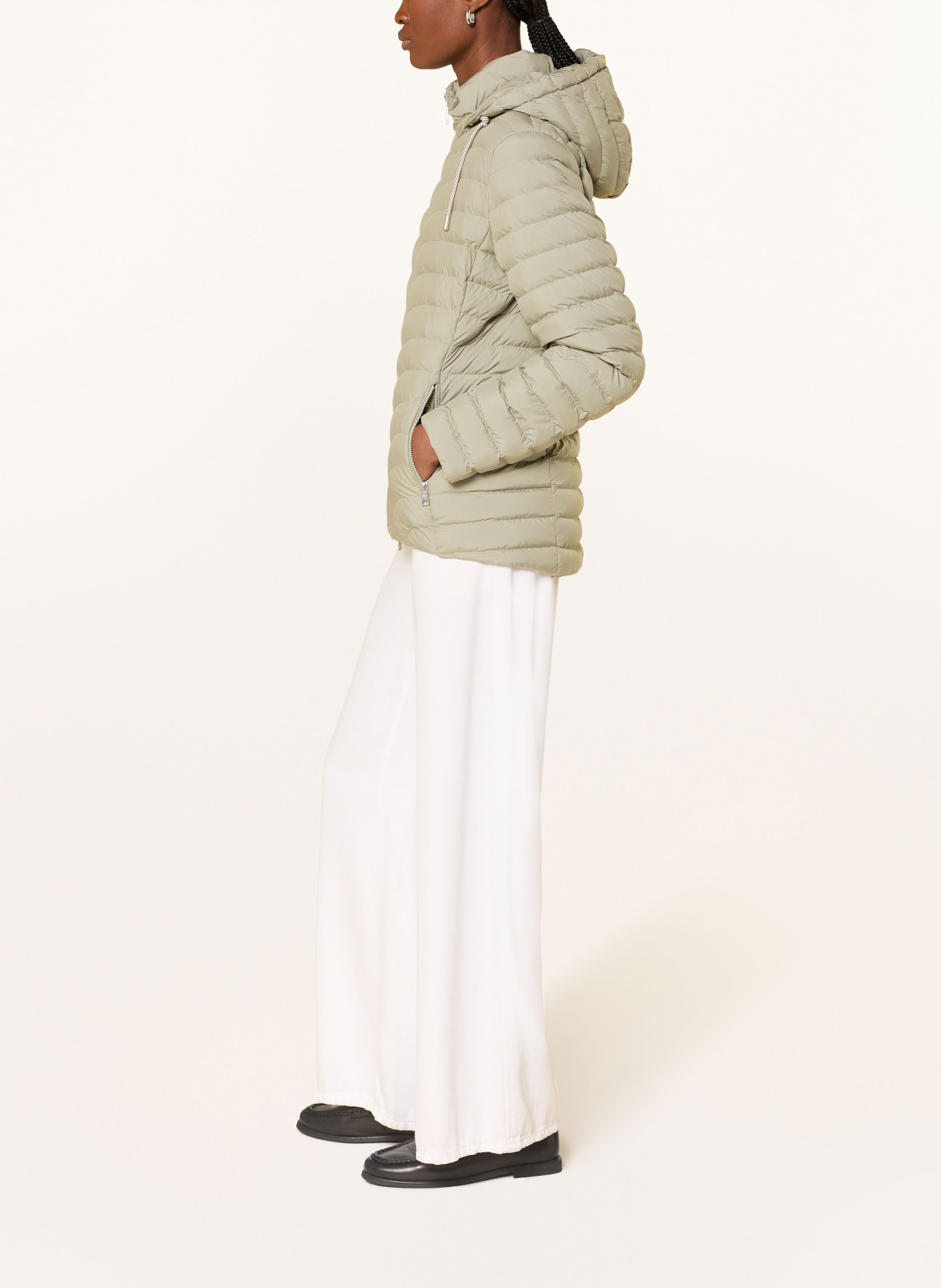 FUCHS SCHMITT Steppjacke mit abnehmbarer Kapuze: HELLGRÜN