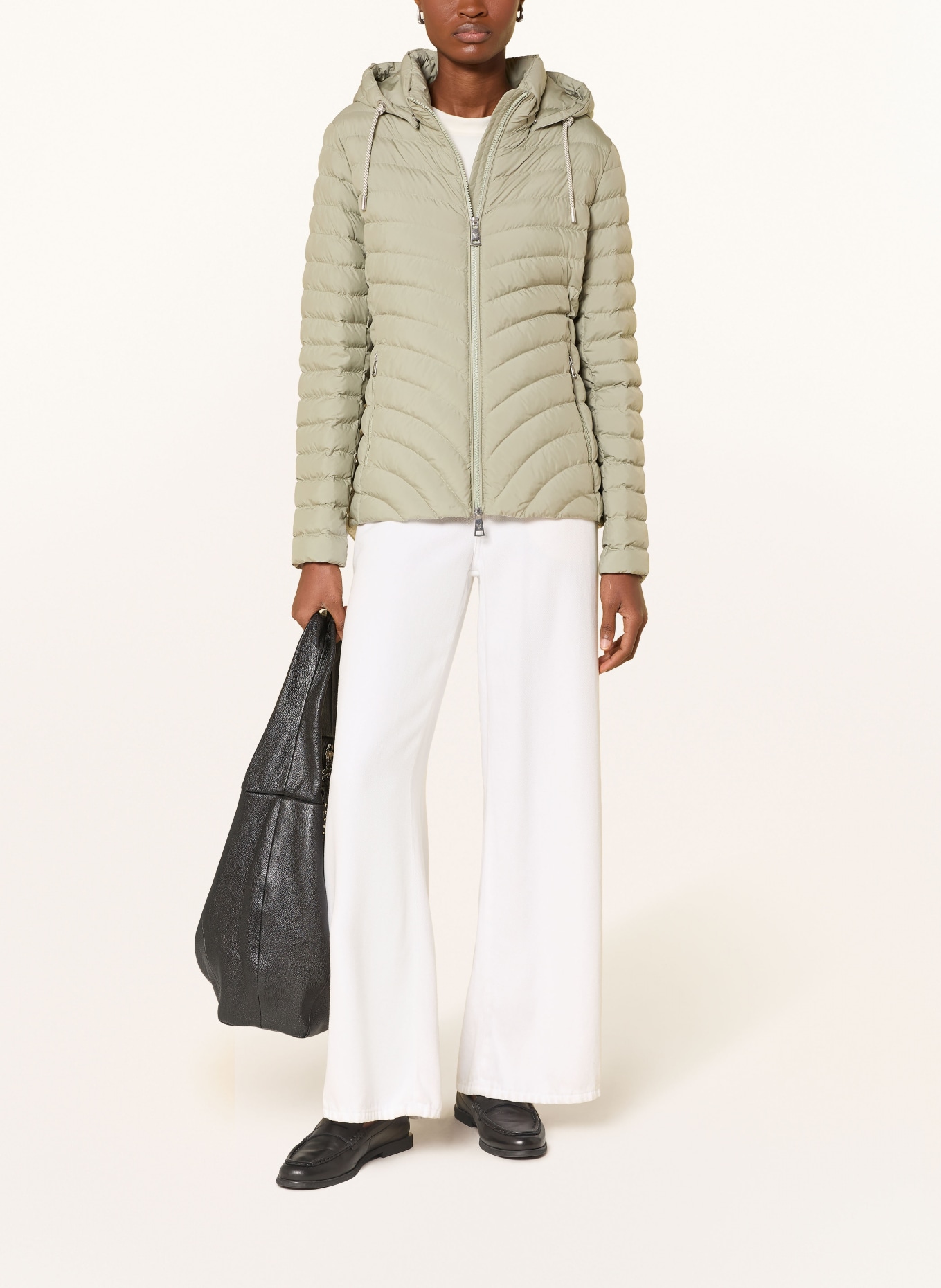 FUCHS SCHMITT Steppjacke mit abnehmbarer Kapuze: HELLGRÜN