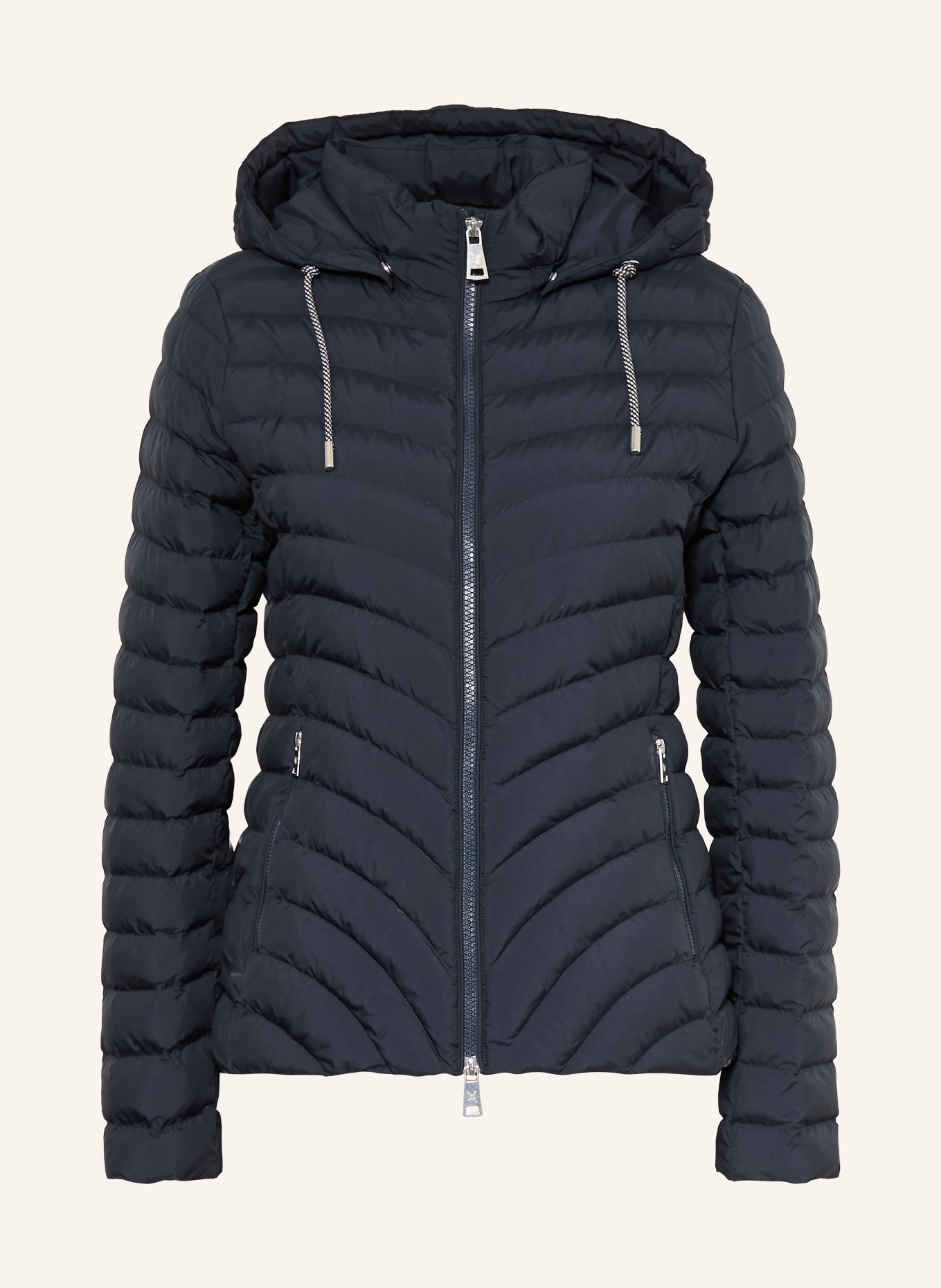 FUCHS SCHMITT Steppjacke mit abnehmbarer Kapuze: DUNKELBLAU