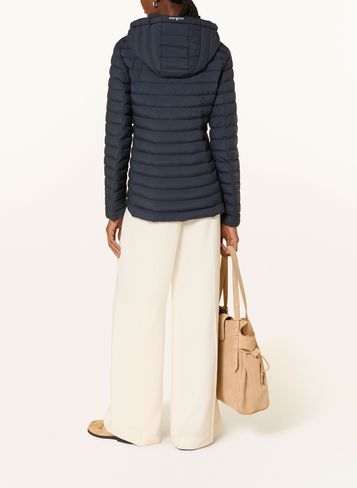 FUCHS SCHMITT Steppjacke mit abnehmbarer Kapuze: DUNKELBLAU