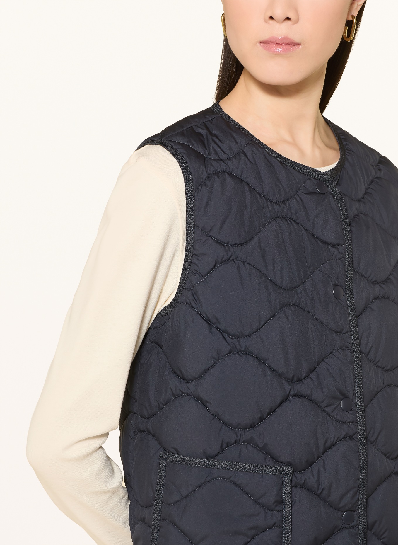 FUCHS SCHMITT gilet matelassé: BLEU FONCÉ