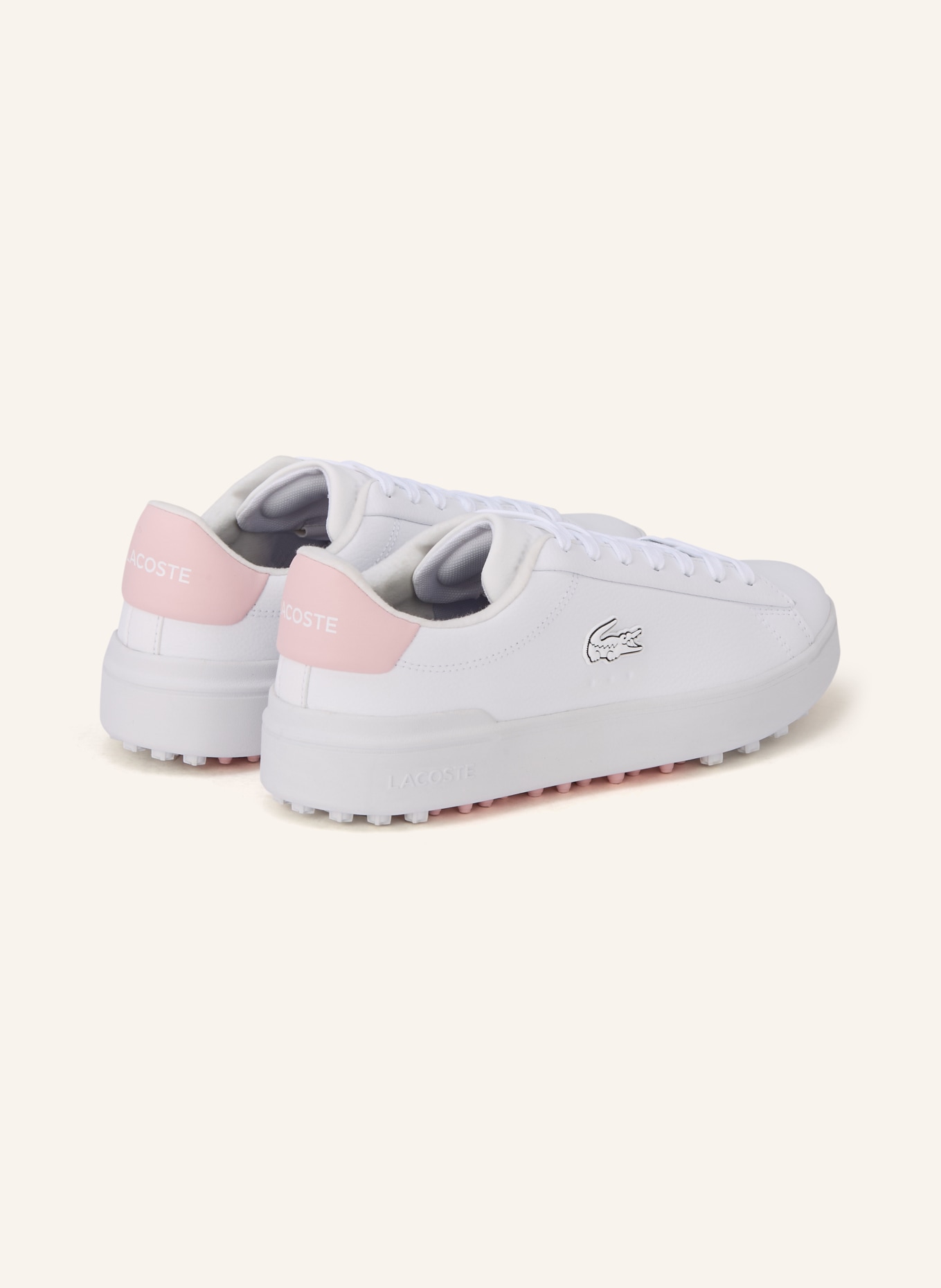 LACOSTE Golfschuhe CARNABY GOLF: WEISS / HELLROSA