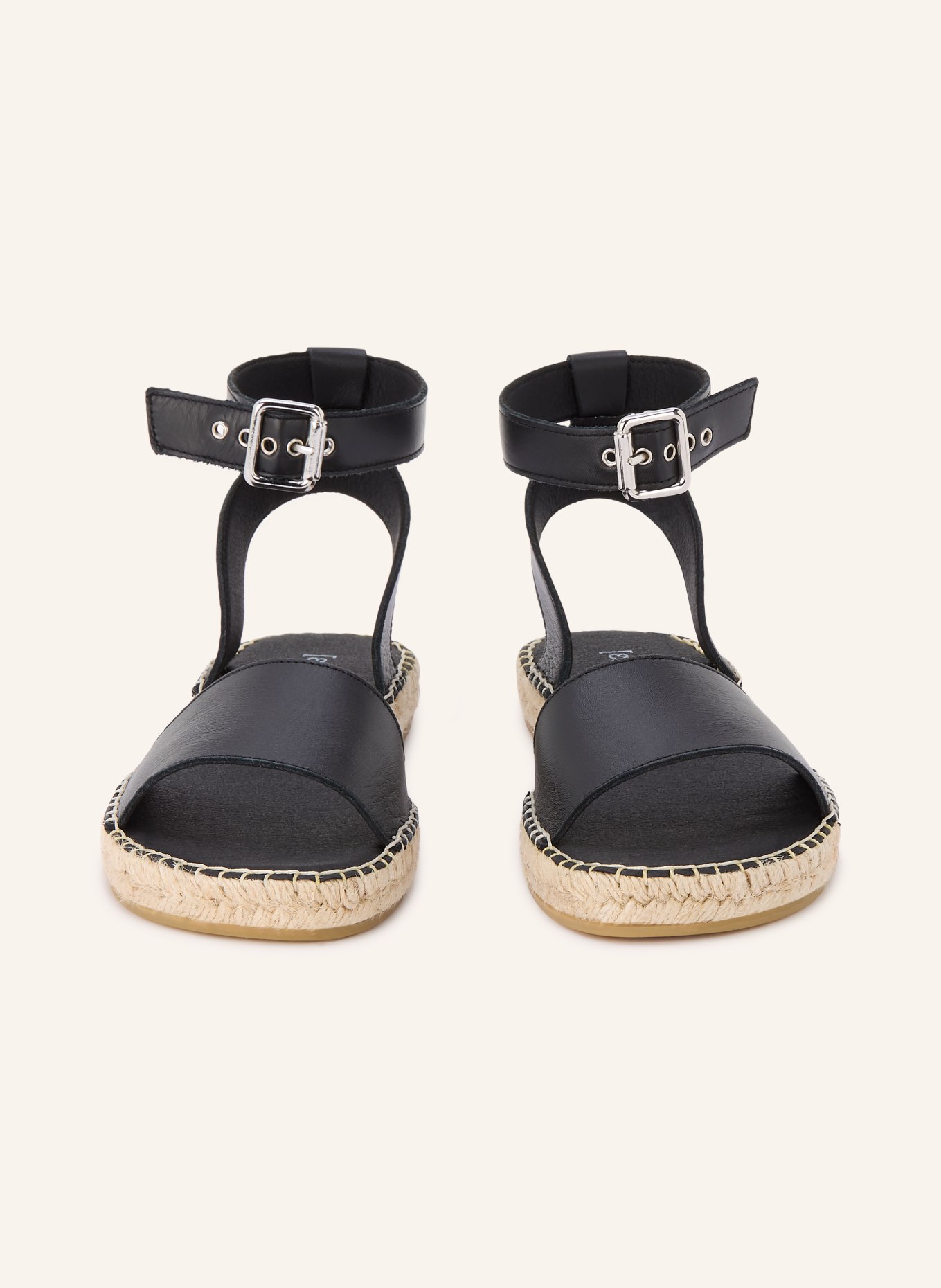 espadrij l'originale Sandales NIMES: NOIR / BEIGE