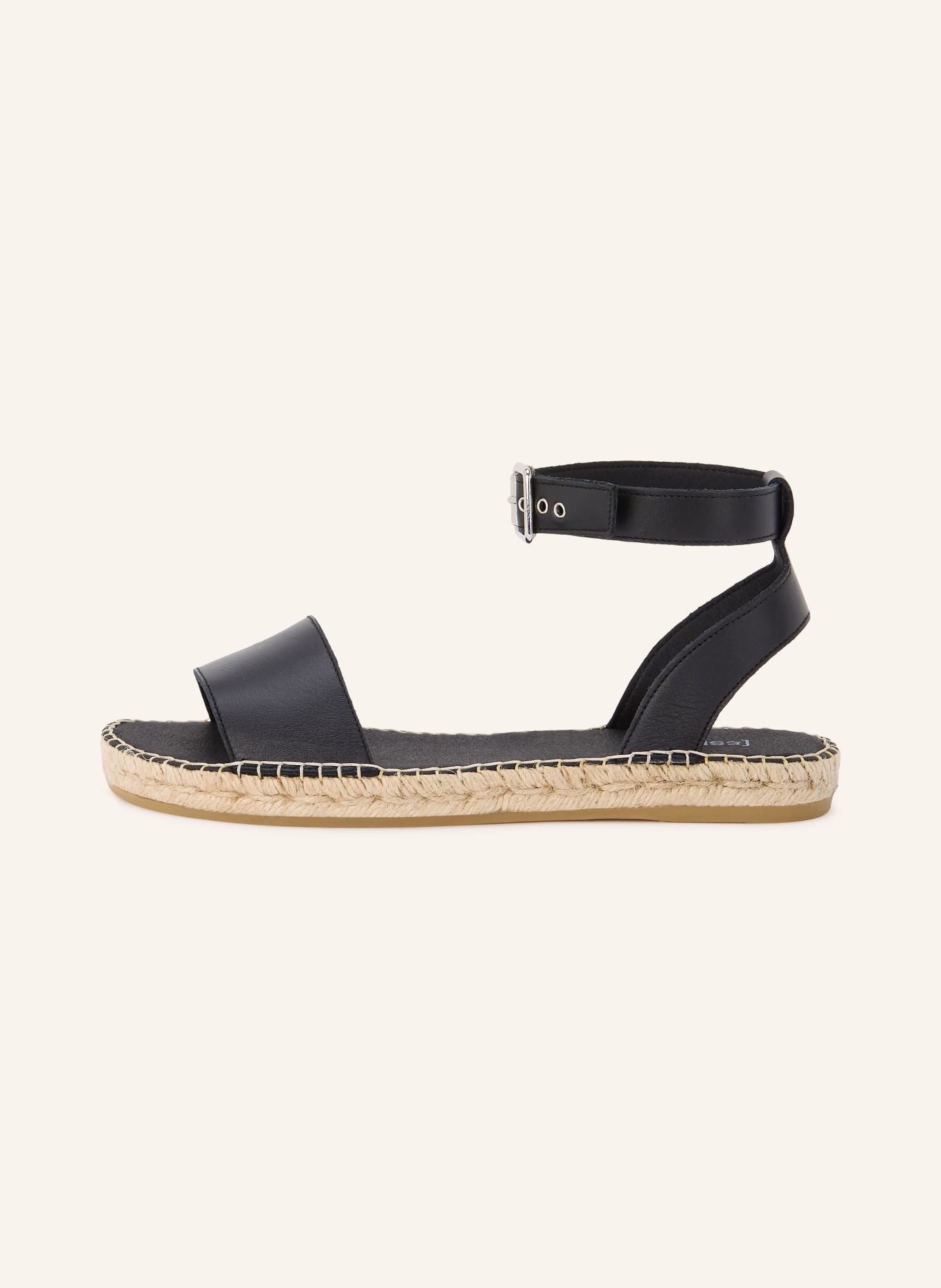 espadrij l'originale Sandales NIMES: NOIR / BEIGE