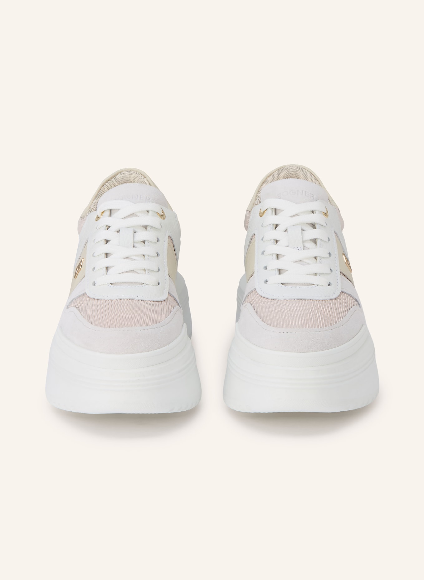 BOGNER Sneakers NEW YORK 1: BIAŁY / BEŻOWY