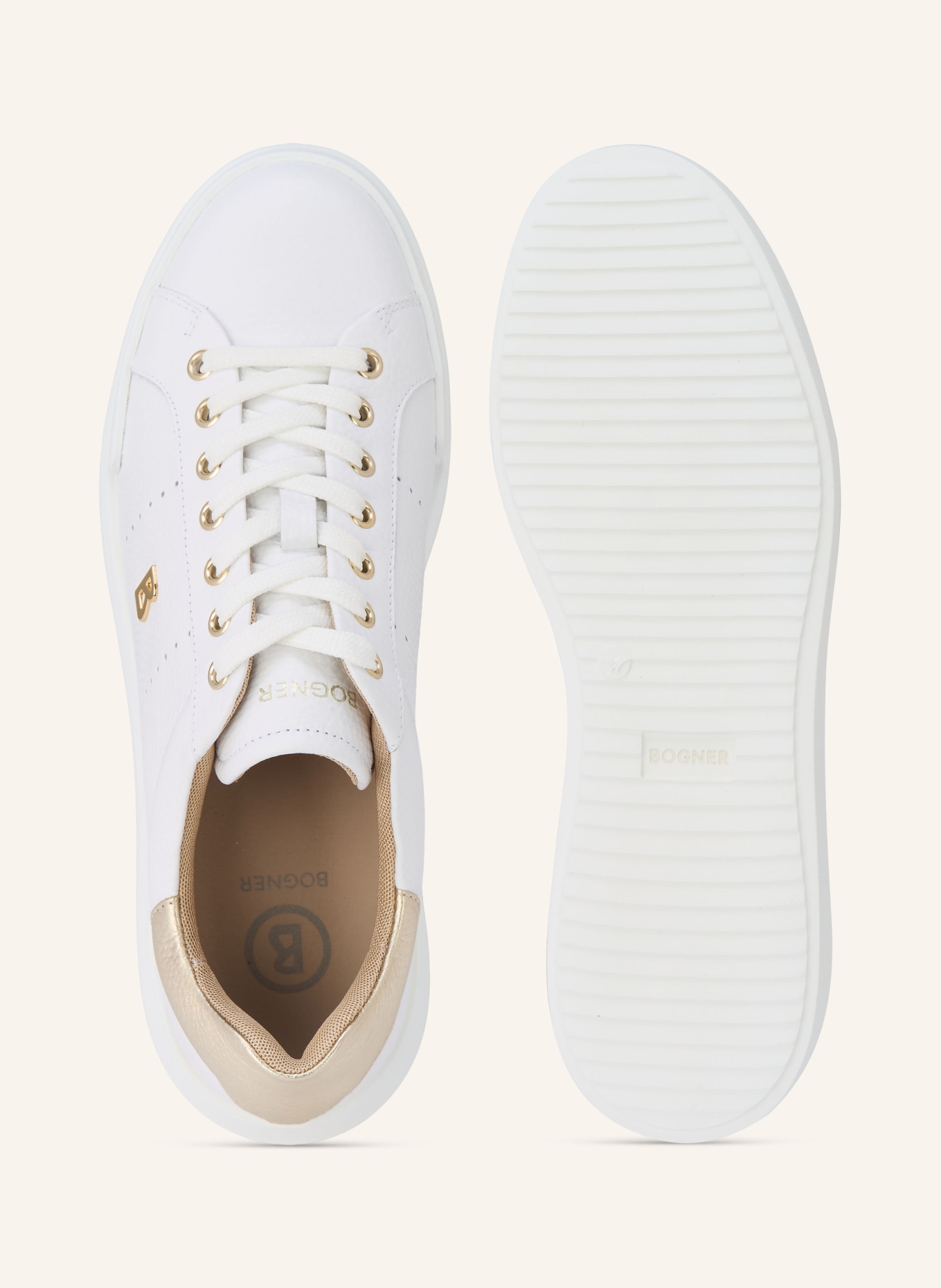 BOGNER HOLLYWOOD sneakers: WHITE / GOLD