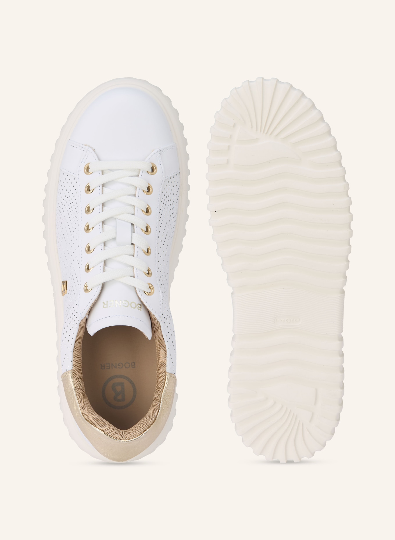 BOGNER Sneaker SINGAPORE 2: WEISS / GOLD