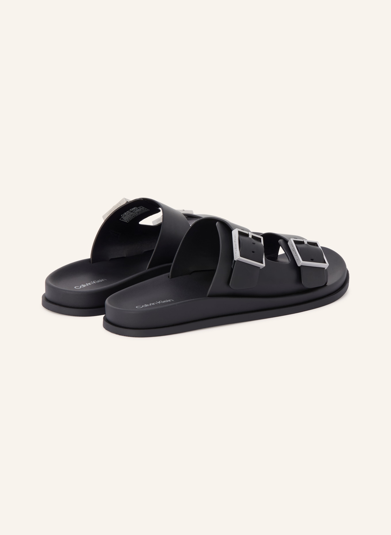 Calvin Klein mules: NOIR / ARGENT