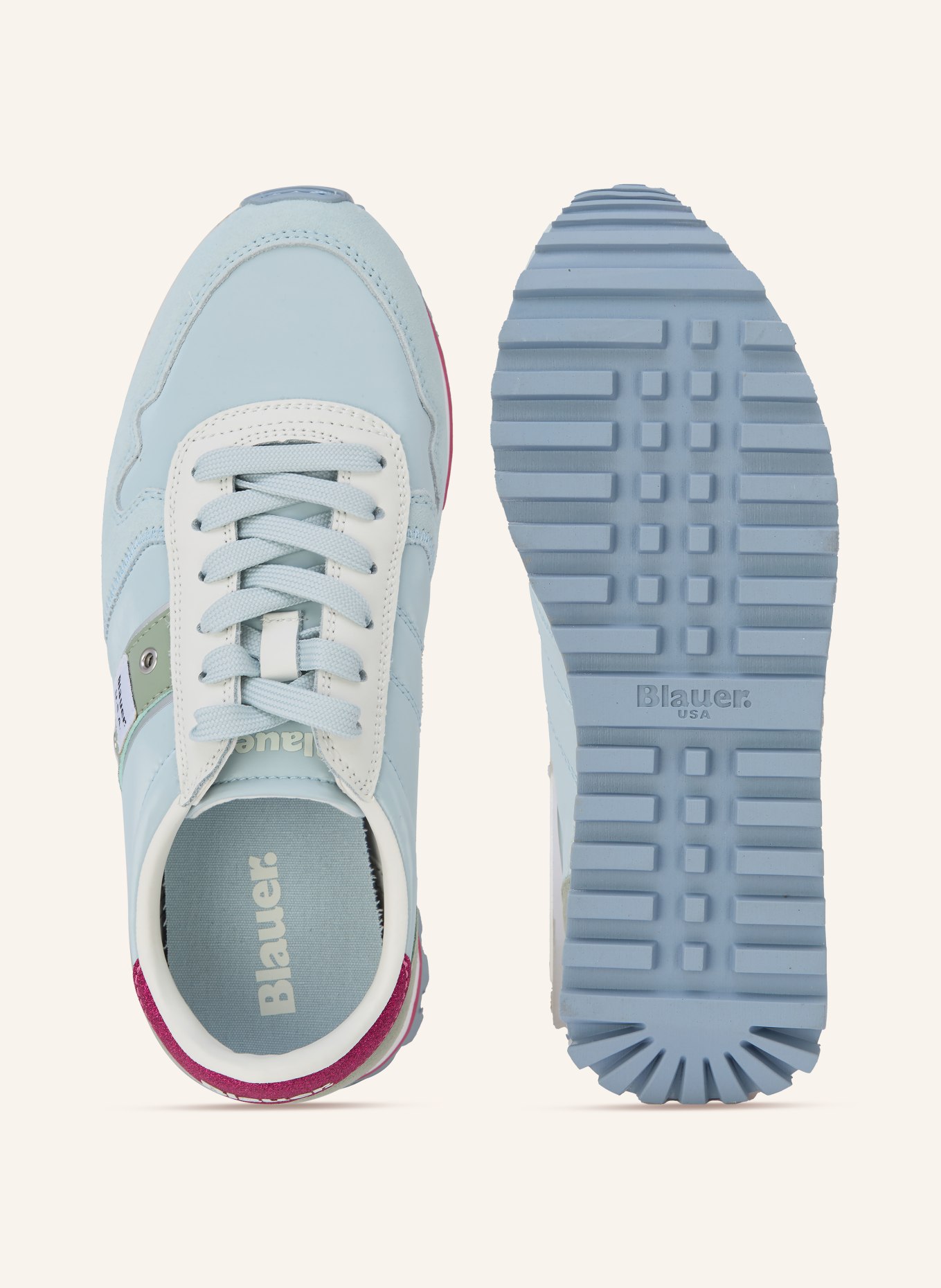 Blauer Sneaker MILLEN: HELLBLAU / PINK / MINT
