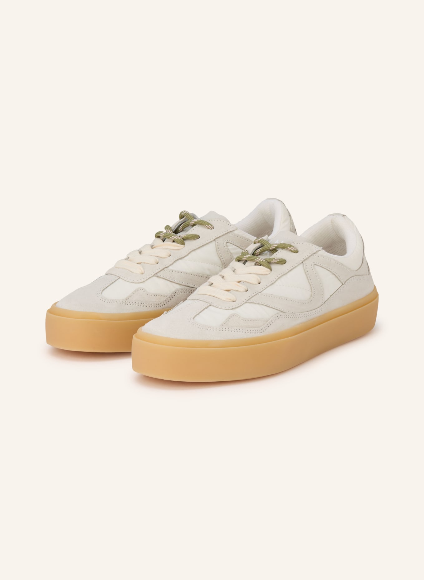 INUIKII LYNN sneaker: LIGHT GRAY / ECRU