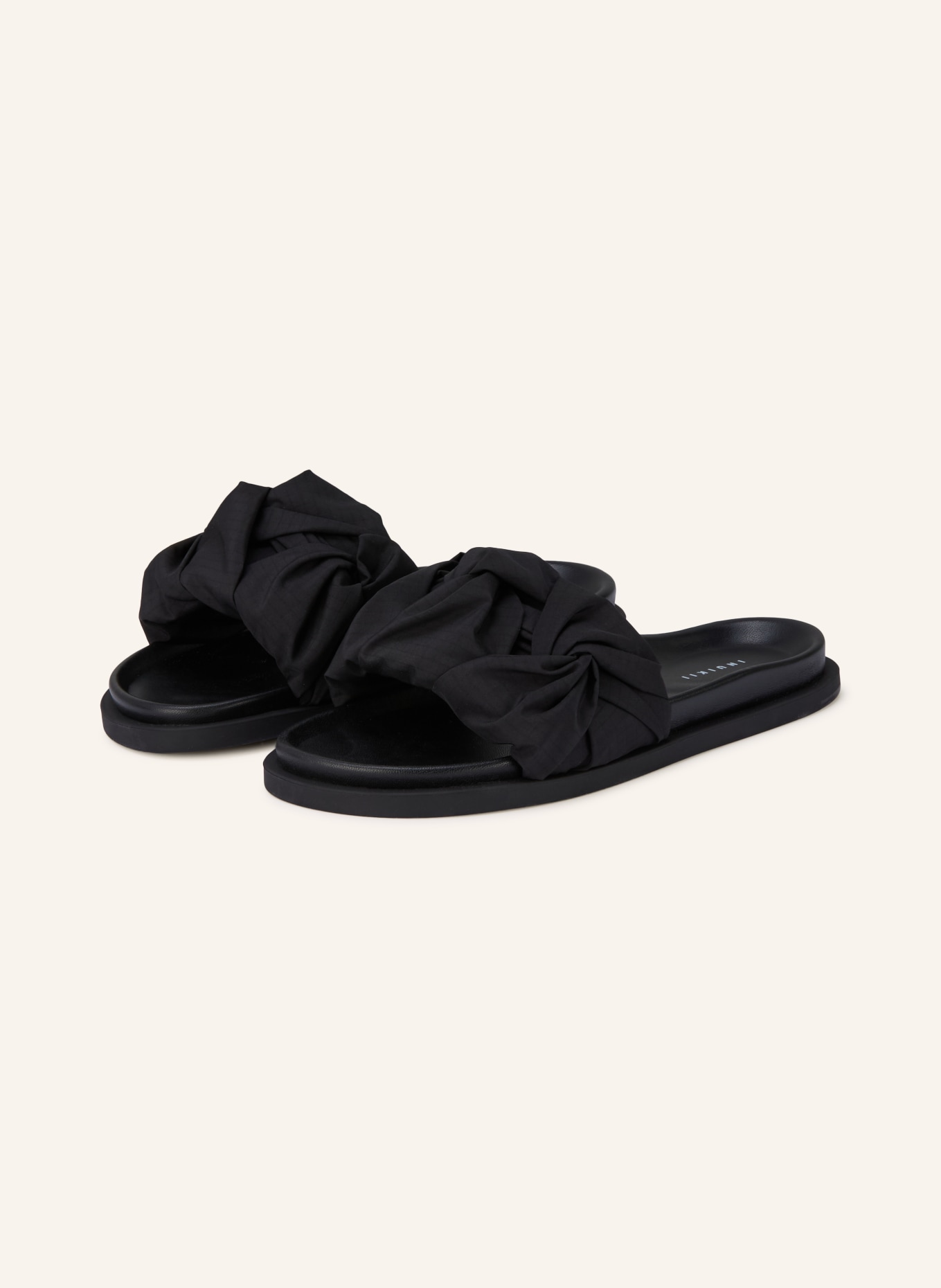 INUIKII FJORD FLOWER mules: BLACK