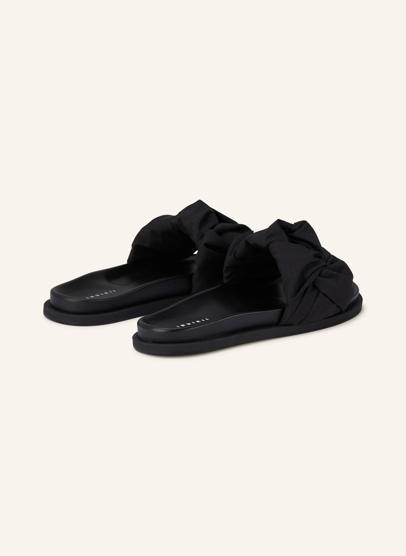 INUIKII FJORD FLOWER mules: BLACK