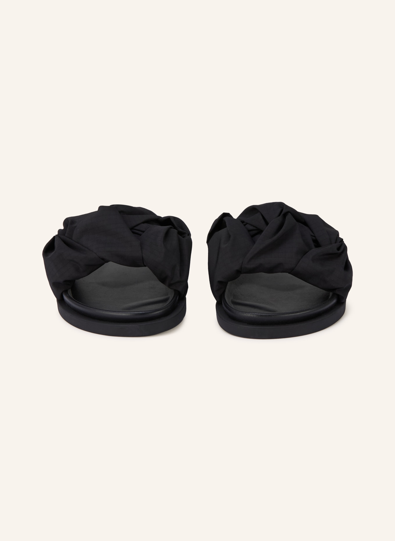 INUIKII FJORD FLOWER mules: BLACK