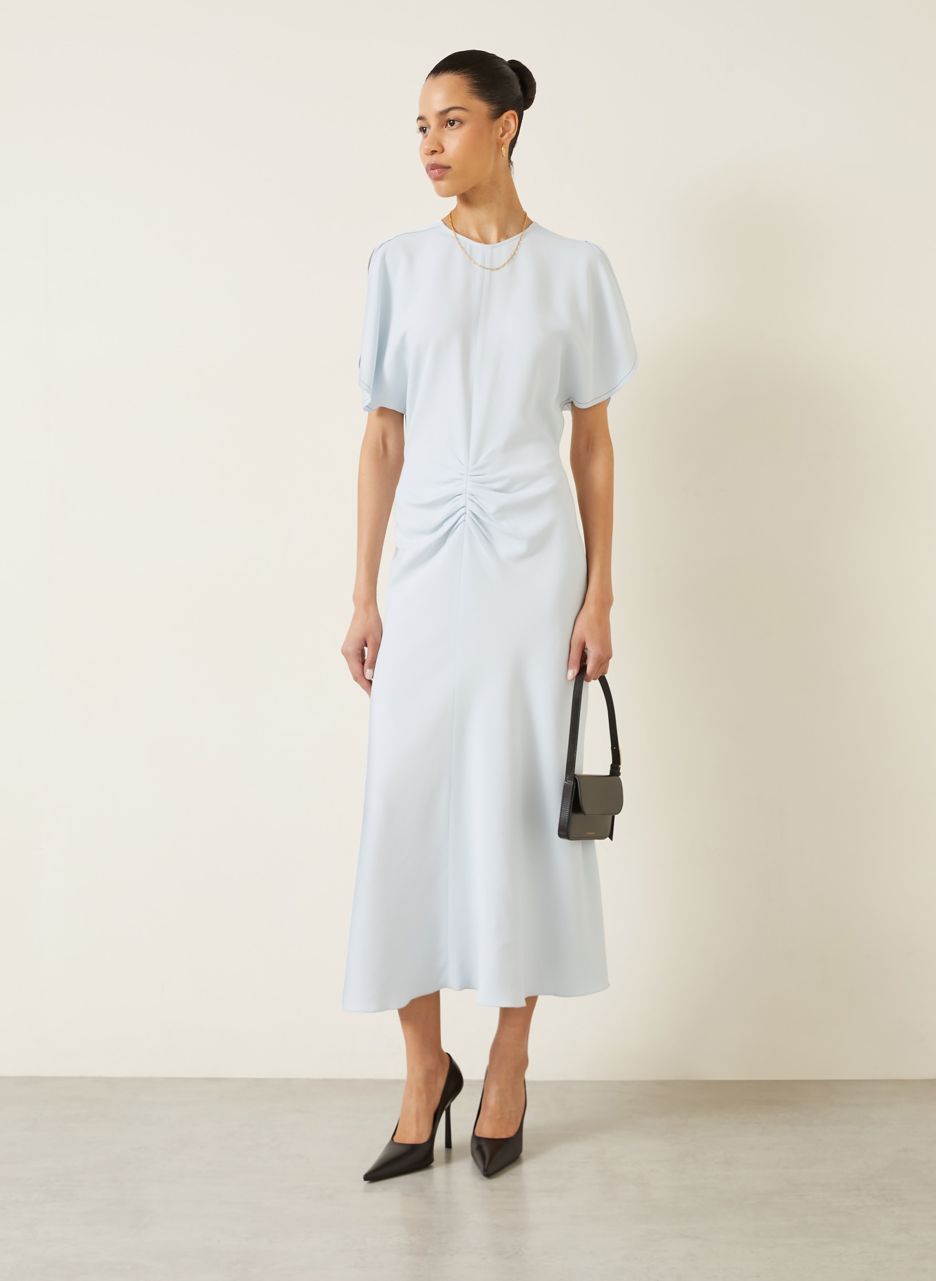 VICTORIA BECKHAM evening gown: LIGHT BLUE