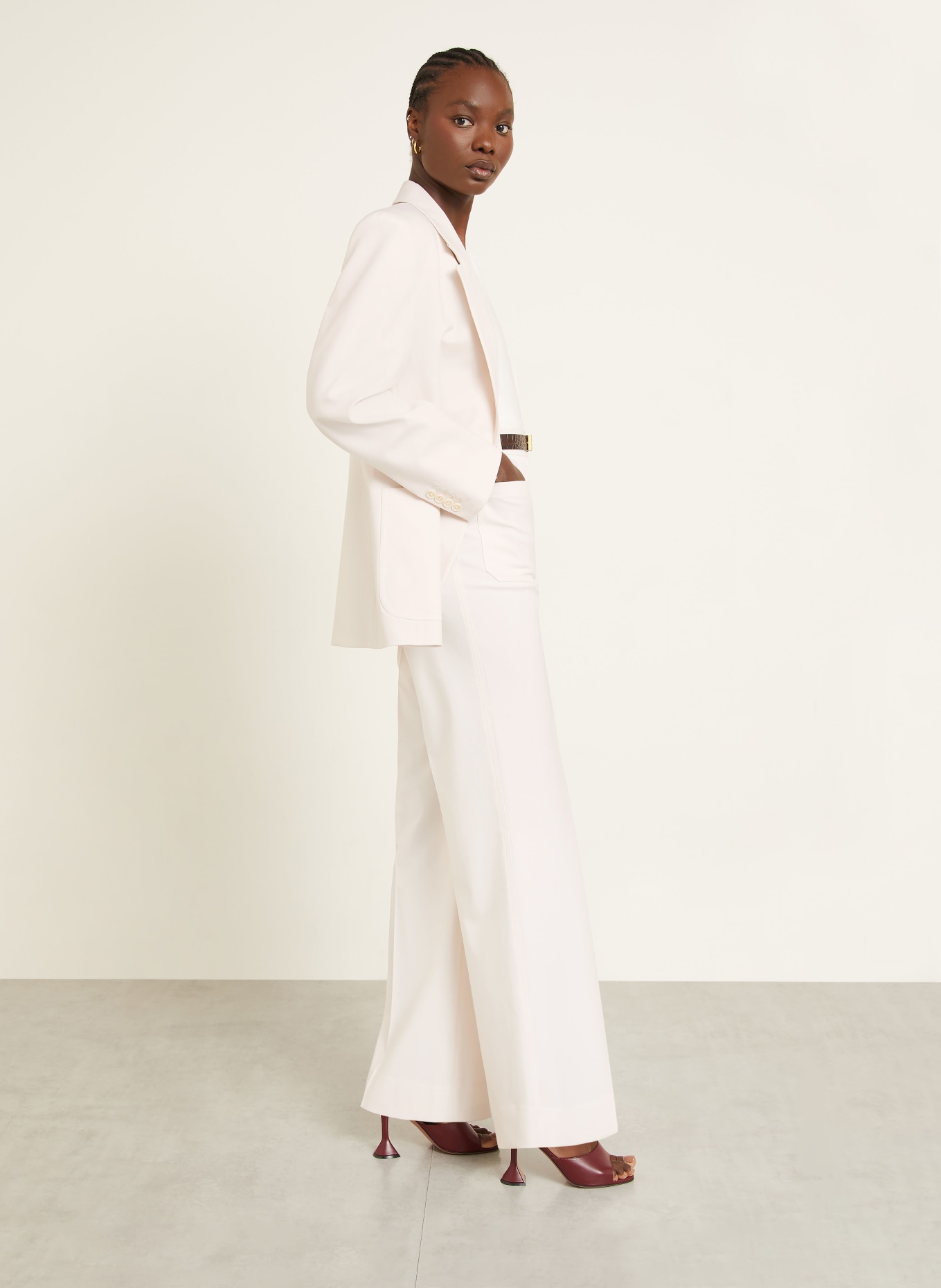 VICTORIA BECKHAM Marlenehose ALINA: ECRU