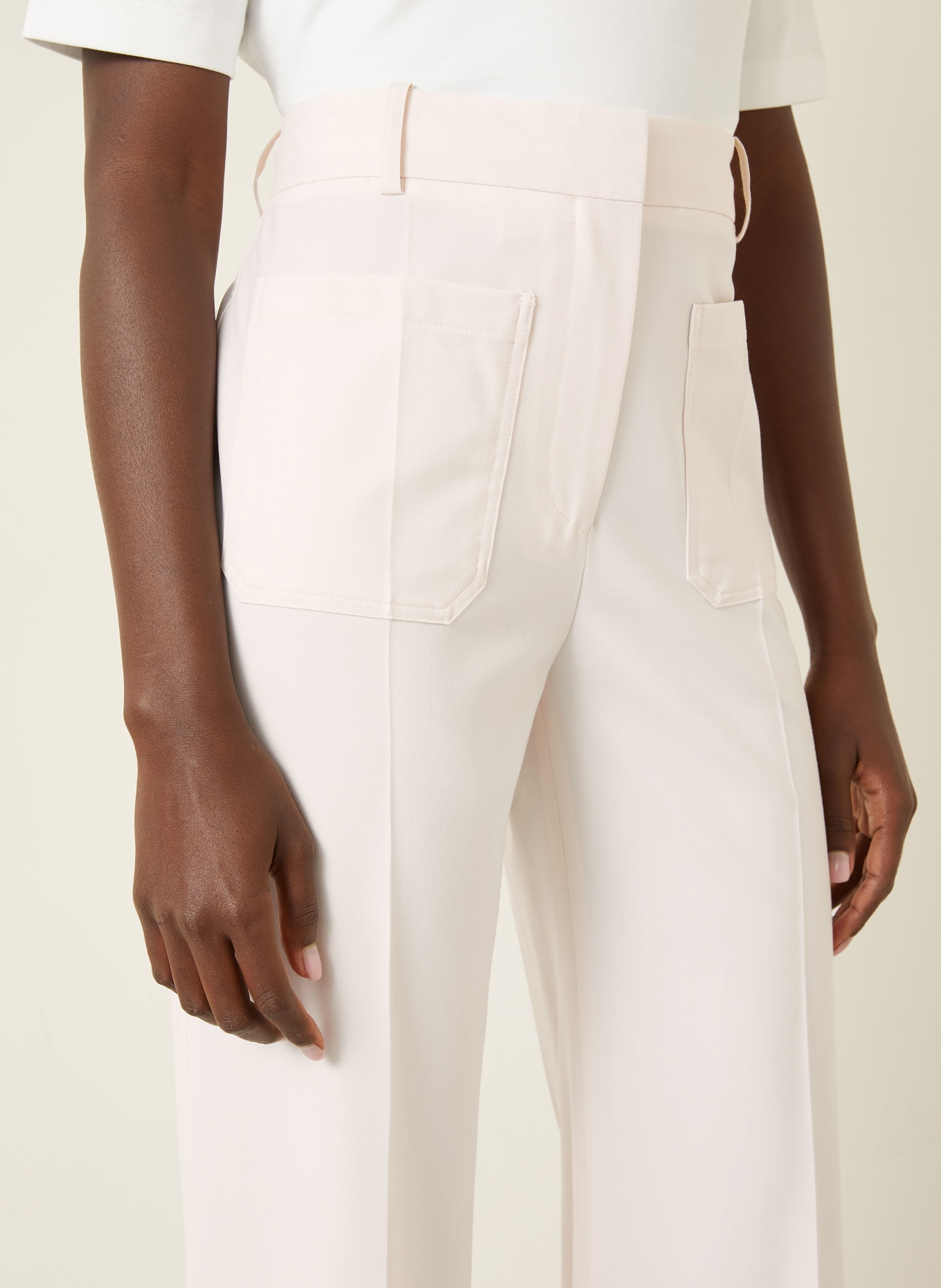 VICTORIA BECKHAM Marlenehose ALINA: ECRU