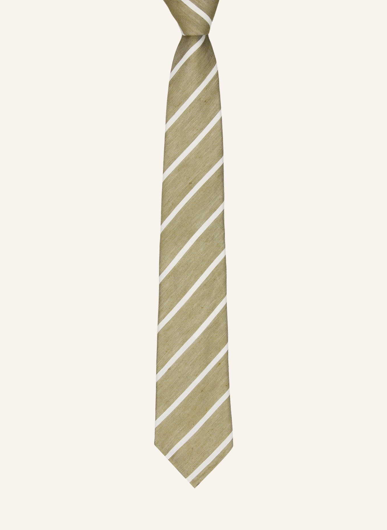 FINAMORE 1925 Krawatte: KHAKI / CREME