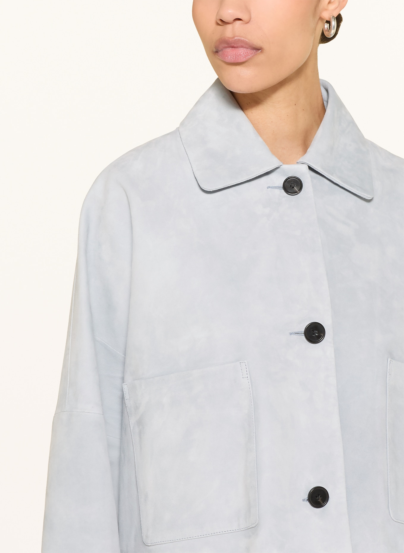 ARMA Lederjacke mit 3/4-Arm: HELLBLAU