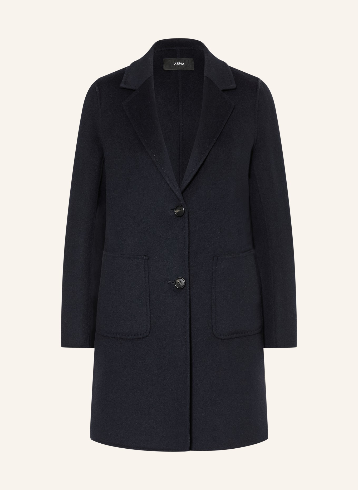 ARMA płaszcz wełniany: GRANATOWY