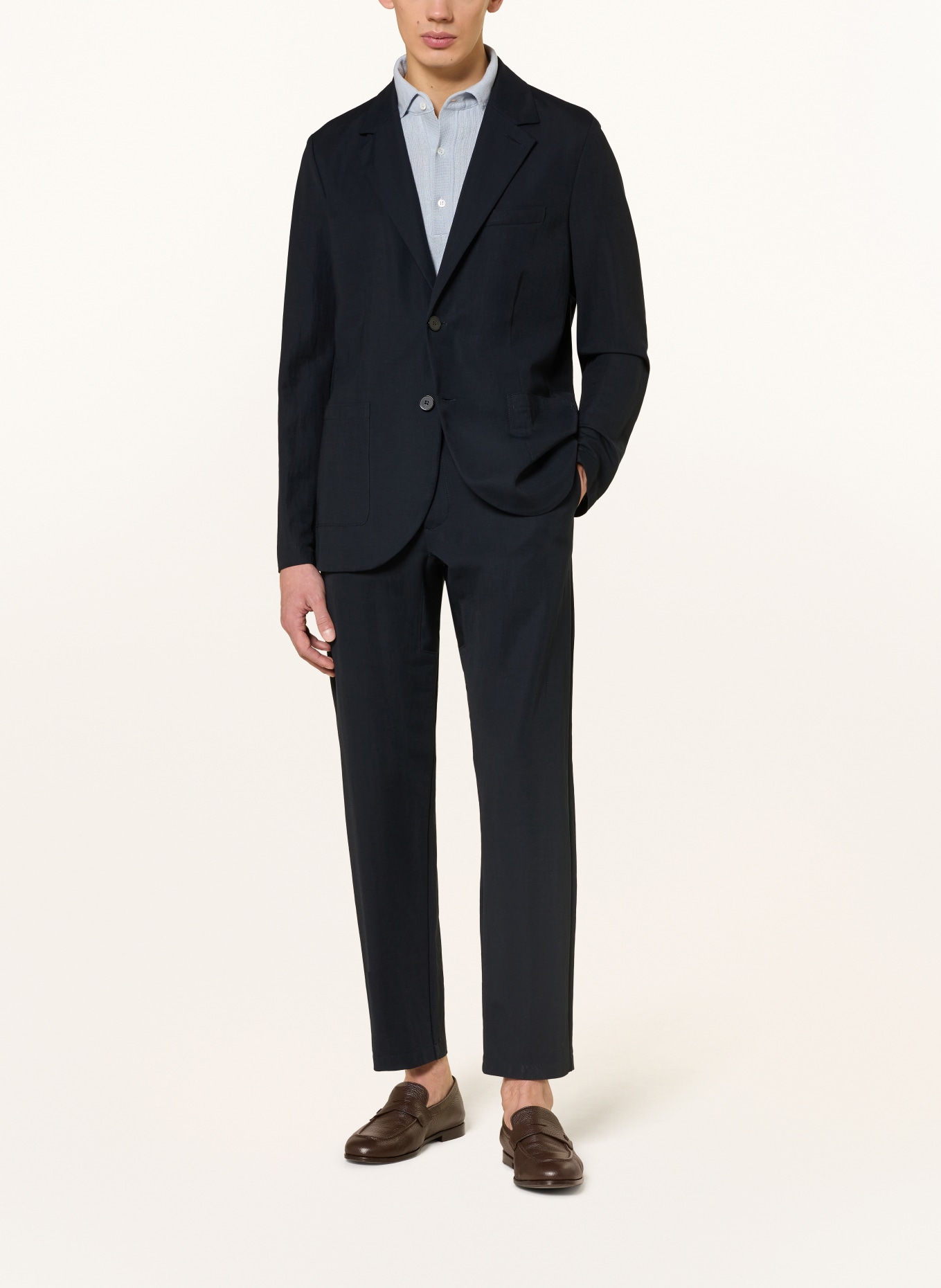 HARRIS WHARF LONDON Anzugssakko RAYON Slim Fit: YF07 NAVY BLUE