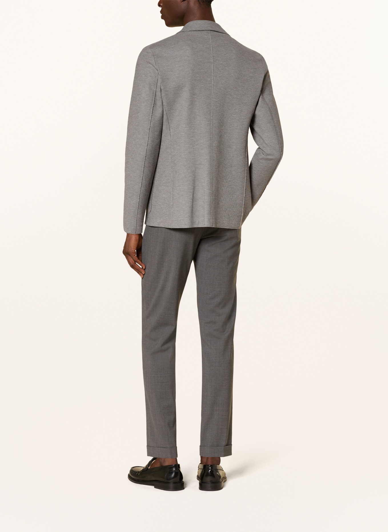 HARRIS WHARF LONDON Piqué-Sakko Slim Fit: HELLGRAU