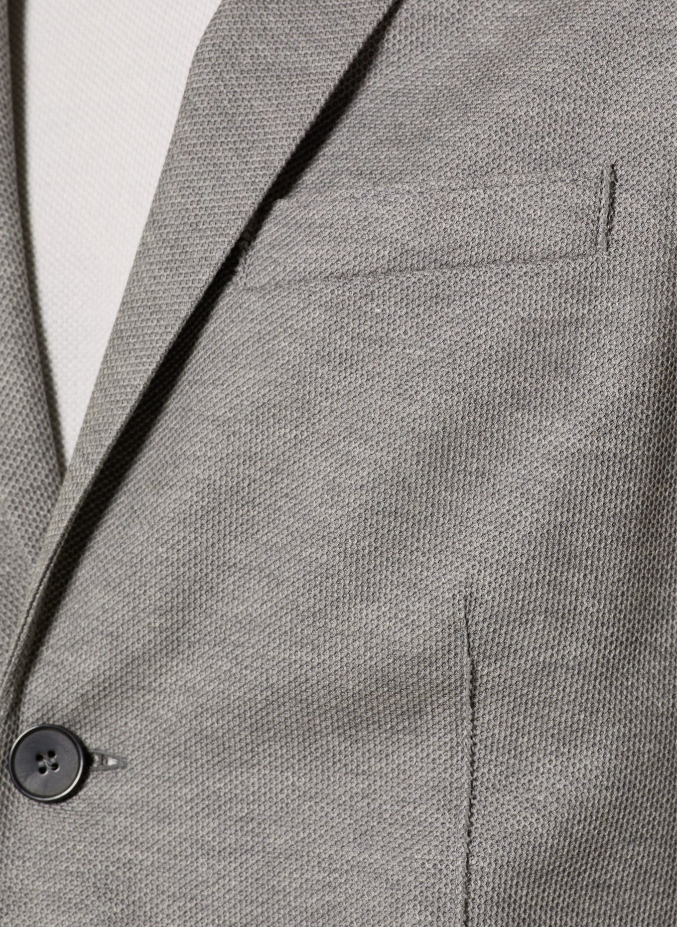 HARRIS WHARF LONDON Piqué-Sakko Slim Fit: HELLGRAU