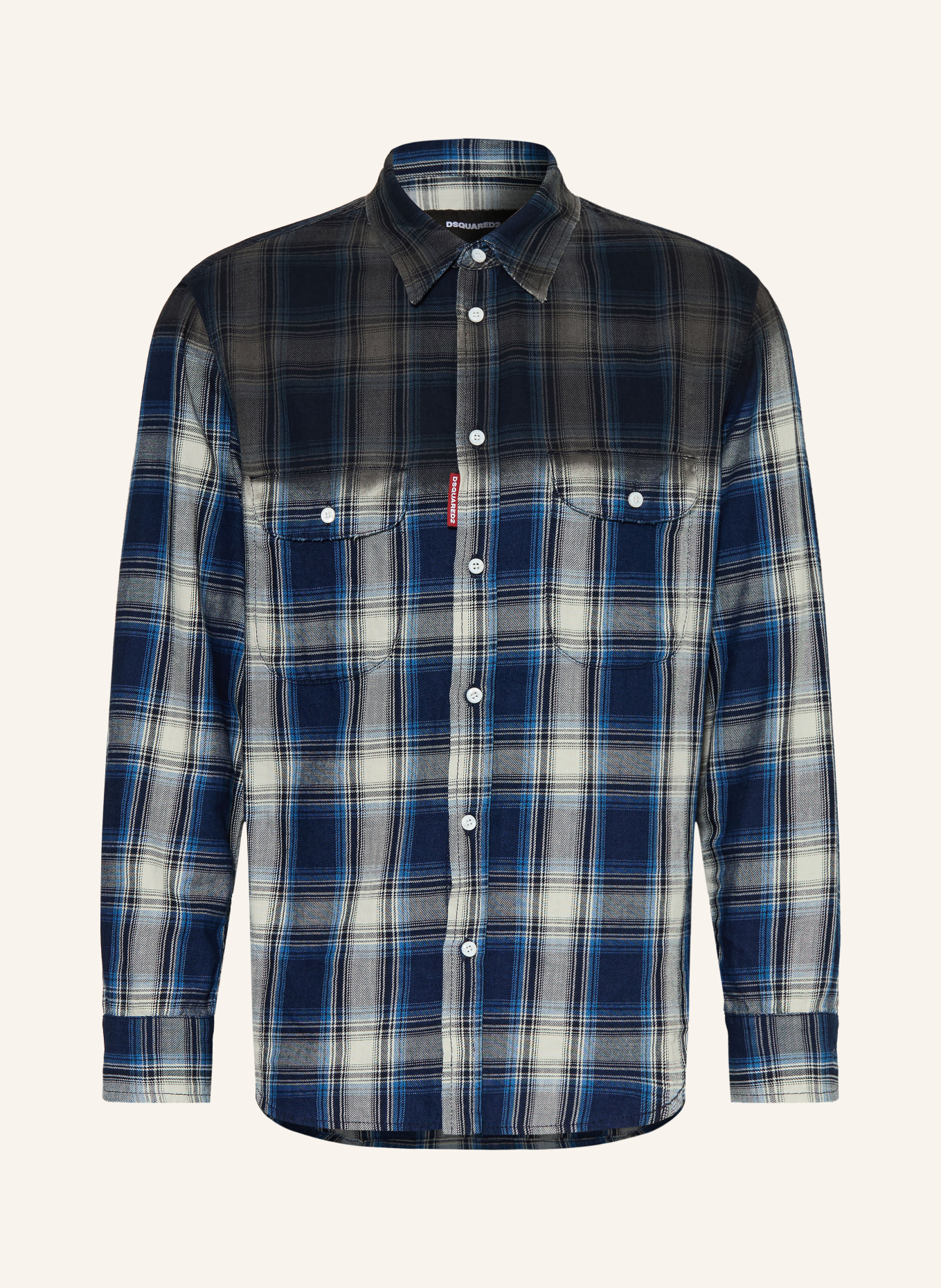 DSQUARED2 Koszula Comfort Fit: GRANATOWY / ECRU / NIEBIESKI