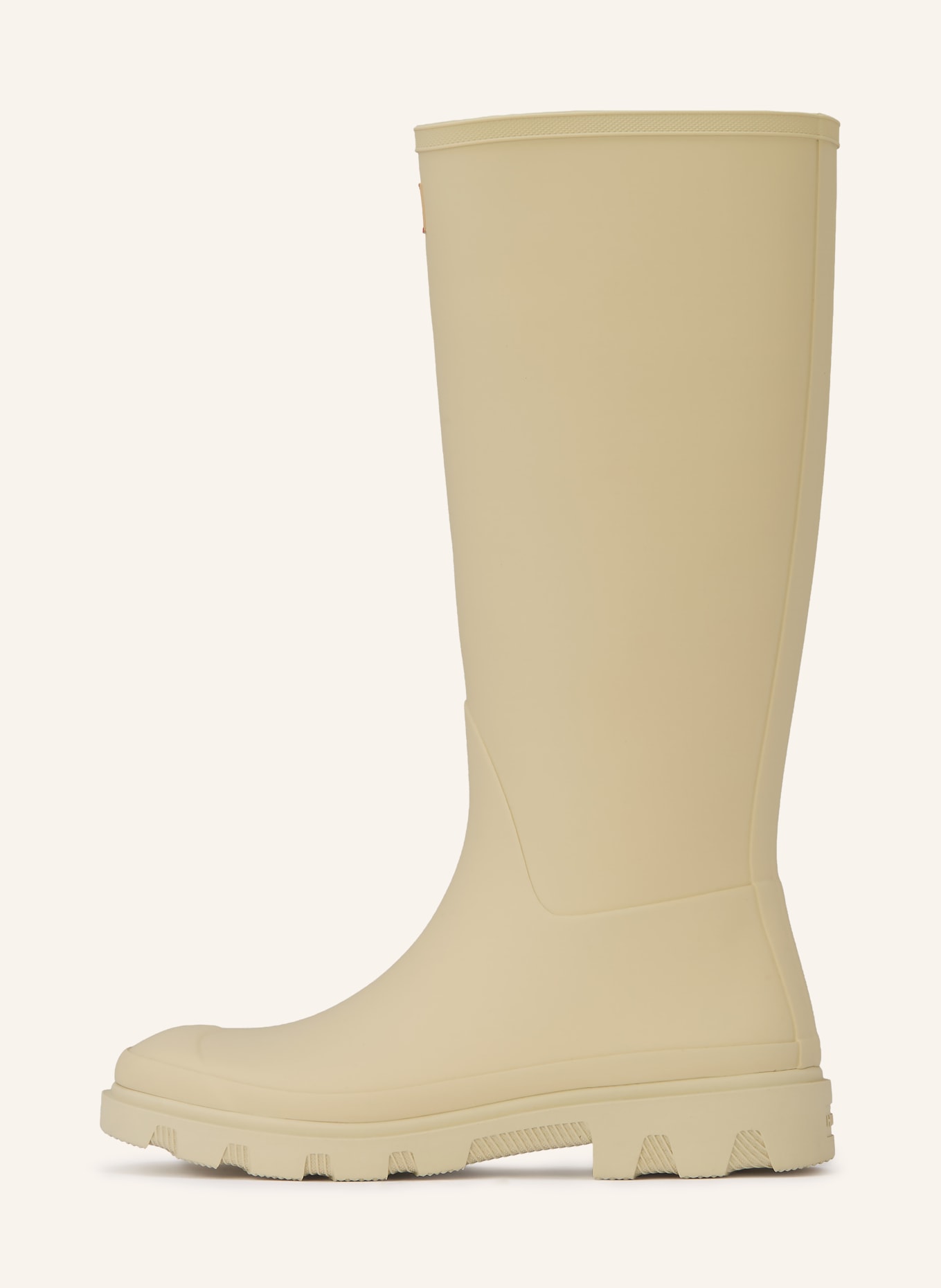 HUNTER DOWNPOUR TALL rubber boots: BEIGE / RED / BLACK