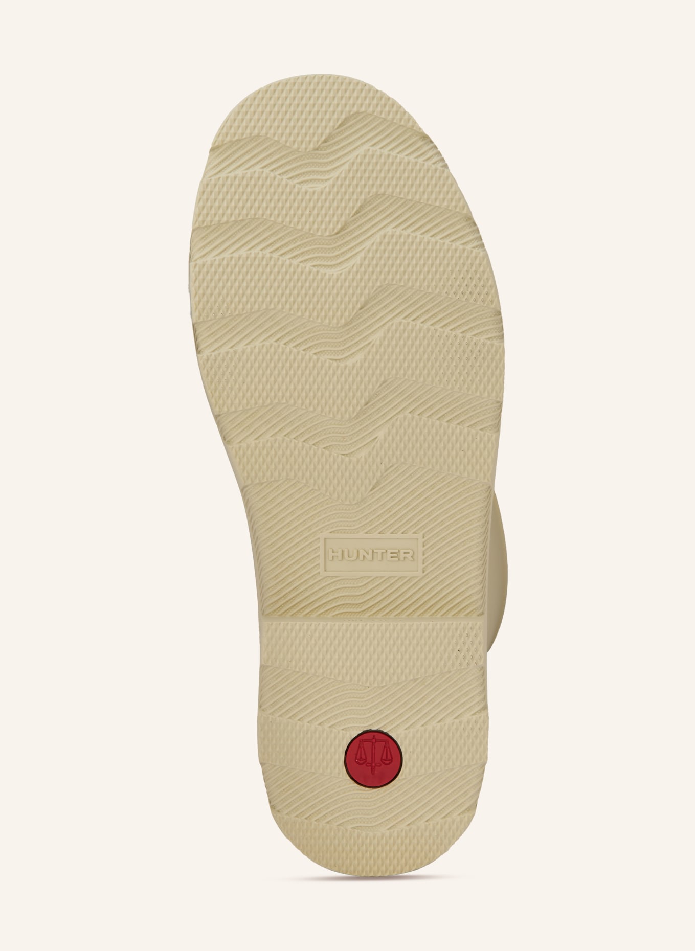 HUNTER DOWNPOUR TALL rubber boots: BEIGE / RED / BLACK