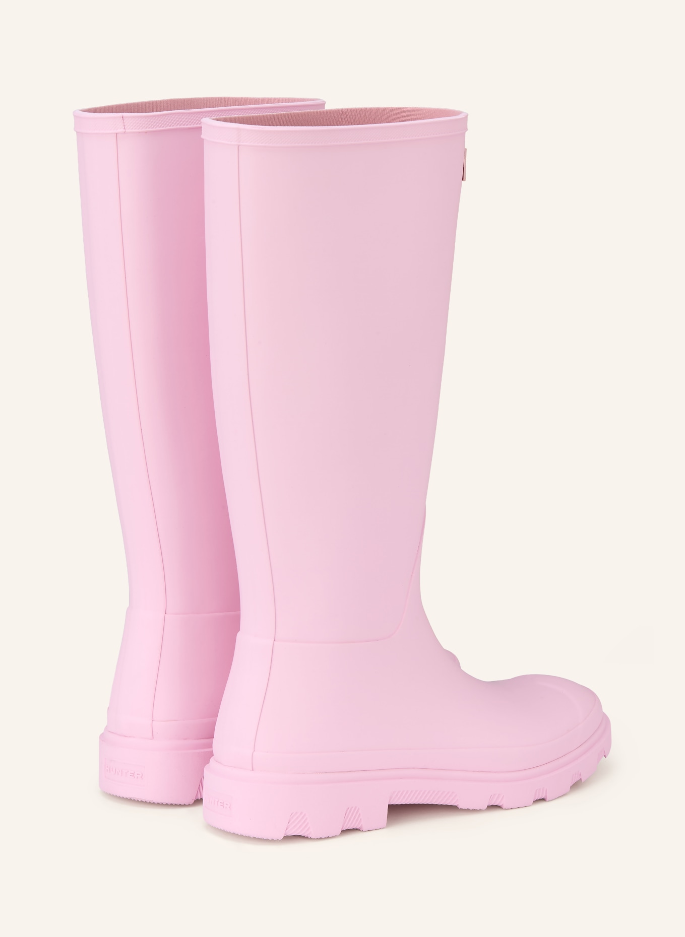 HUNTER DOWNPOUR TALL rubber boots: PINK / RED / BLACK